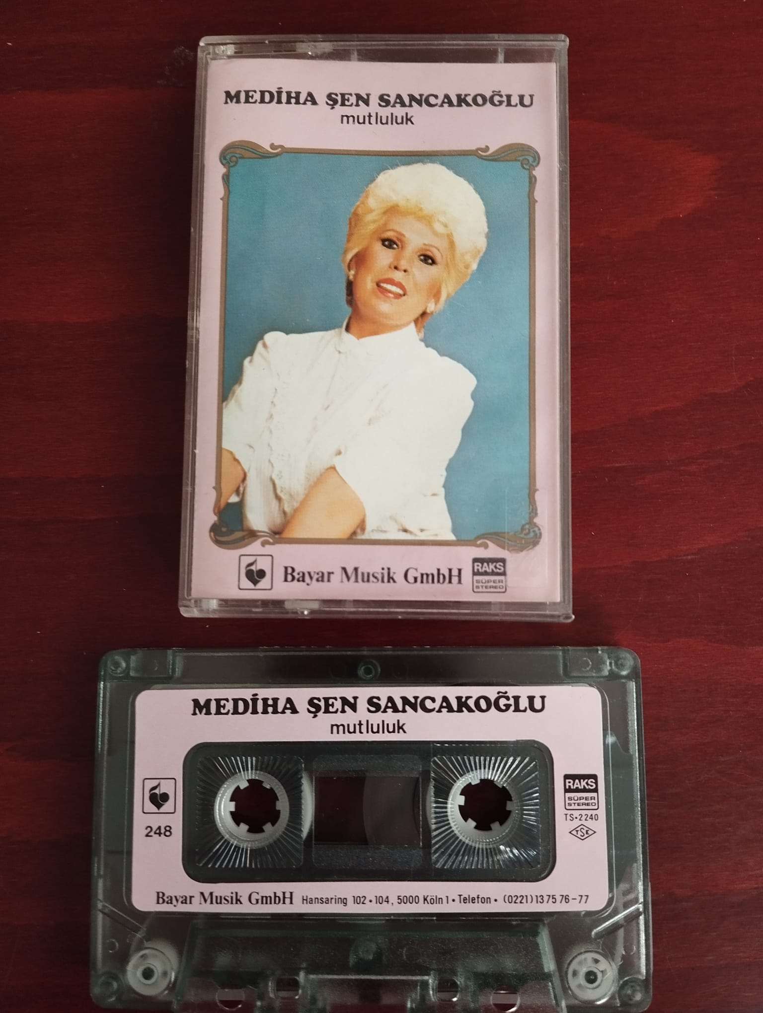 Mediha Şen Sancakoğlu – Mutluluk  -  Almanya Basım  Nadir Kaset / Bayar Müzik-2.EL