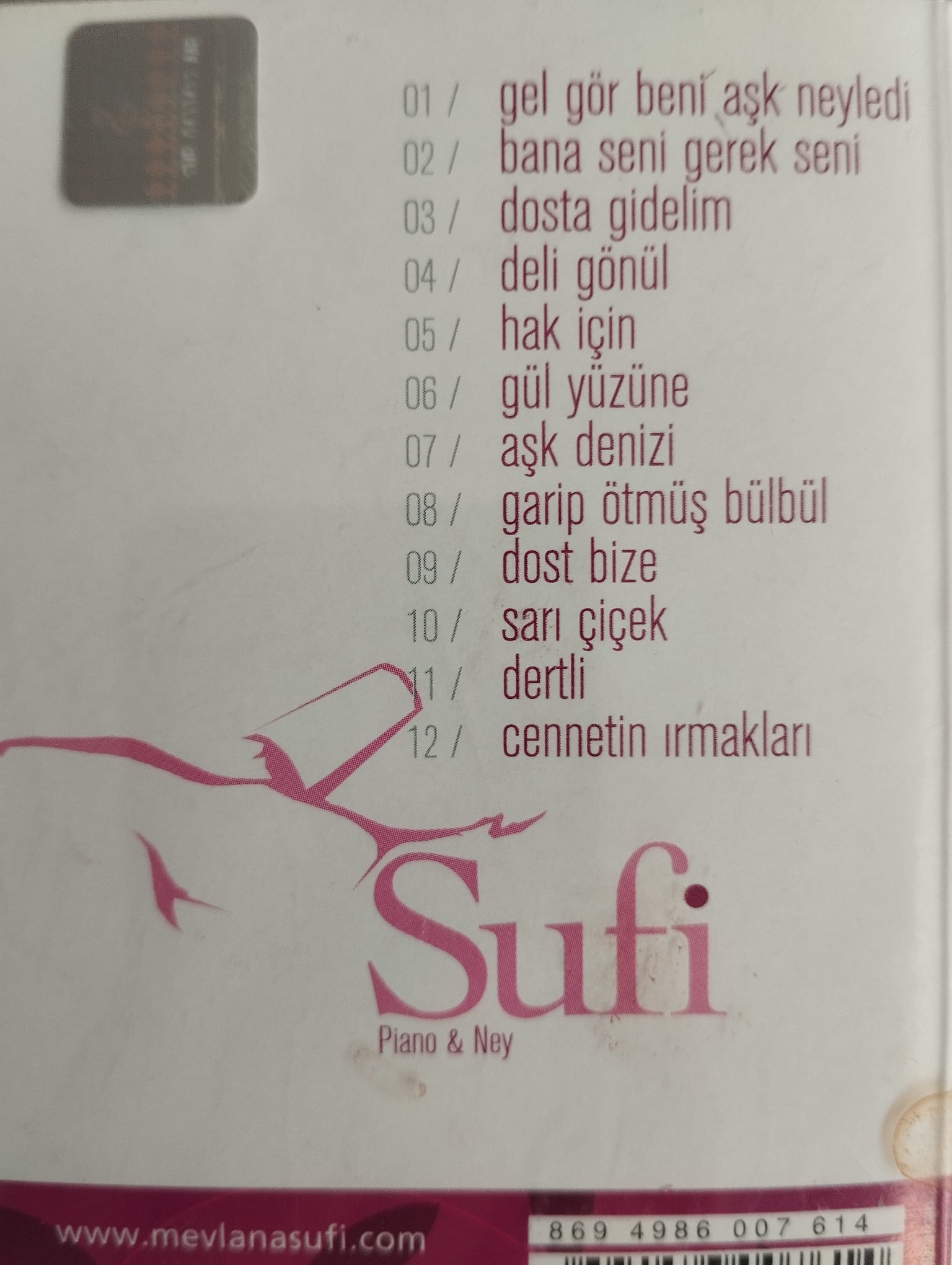 Sufi: series 4 - Piano & Ney  -  Türkiye Basım - 2. El CD Albüm