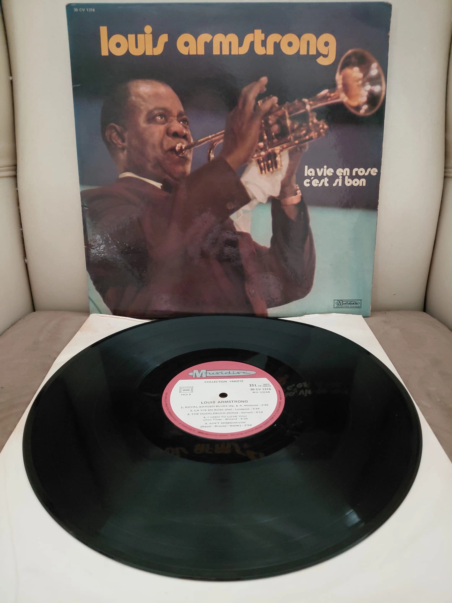 Louis Armstrong  – La Vie En Rose - C’est Si Bon  -  1974  Fransa Basım LP Plak
