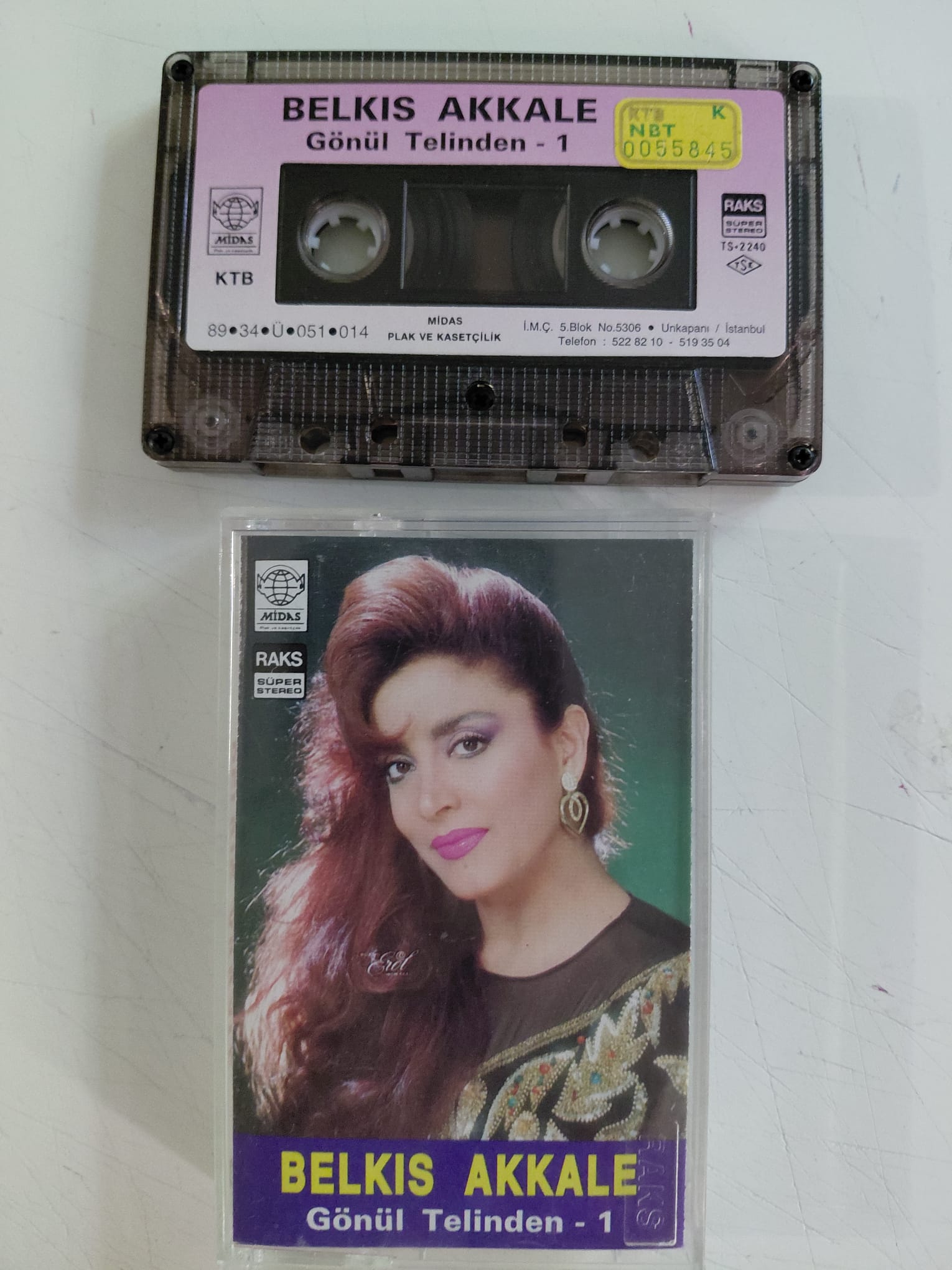 Belkıs Akkale - Gönül Telinden 1 - 1989 Türkiye Basım Kaset-2.el