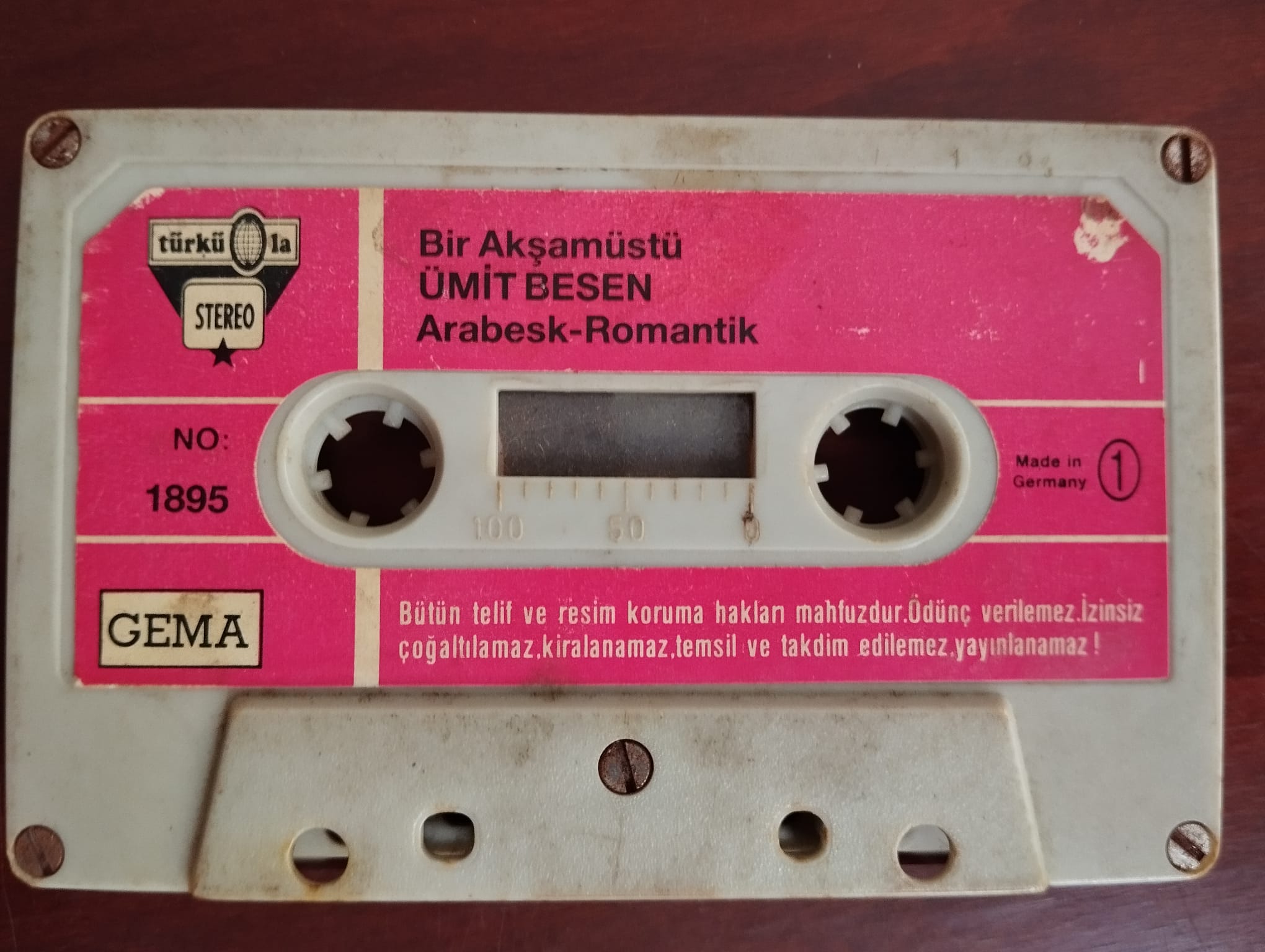 Ümit Besen – Bir Akşamüstü - 1984 Almanya Basım Nadir Kaset / Türküola-2.el- Kapaksız