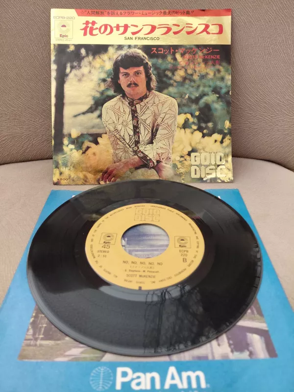Scott McKenzie  ‎–  San Francisco /  No, No, No, No, No - Japonya Dönem Basım  45lik Plak-2.el