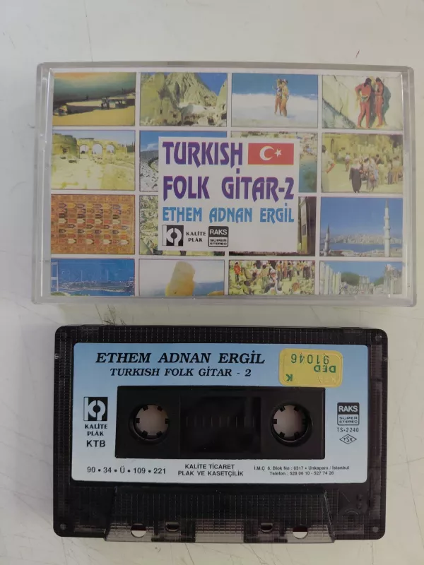 Ethem Adnan Ergil – Turkish Folk Gitar - 2 - 1990 Türkiye Basım Kaset Albüm-2.el