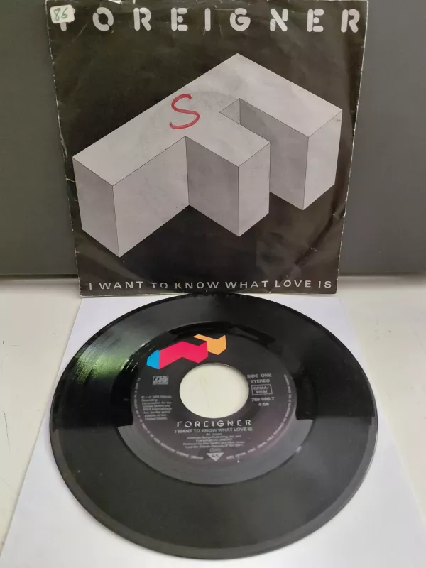 Foreigner – I Want To Know What Love Is  - 1984  Almanya Basım 45 lik Plak-2.el