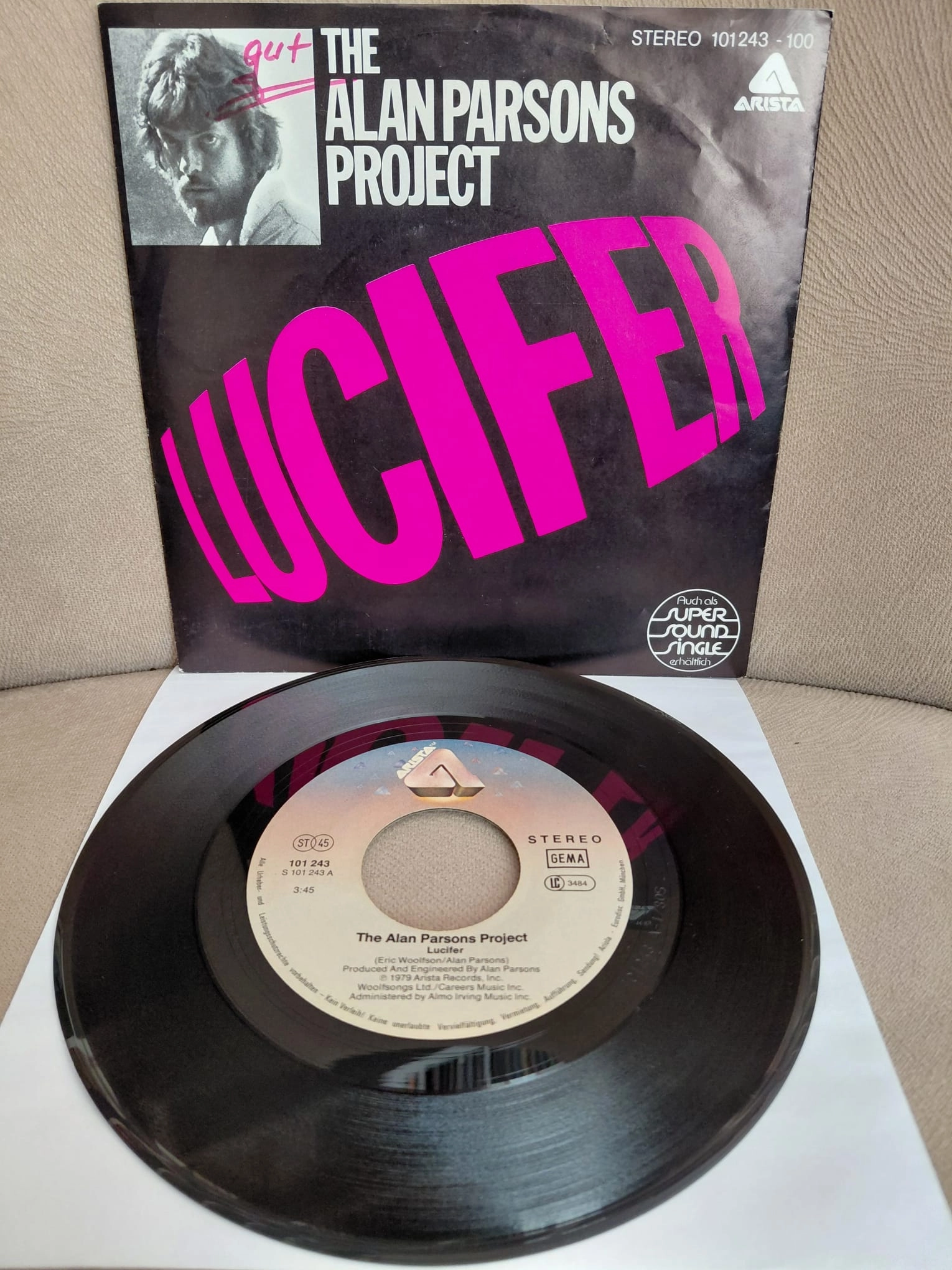 The Alan Parsons Project  –  Lucifer  - 1980  Almanya  Basım 45’lik Plak