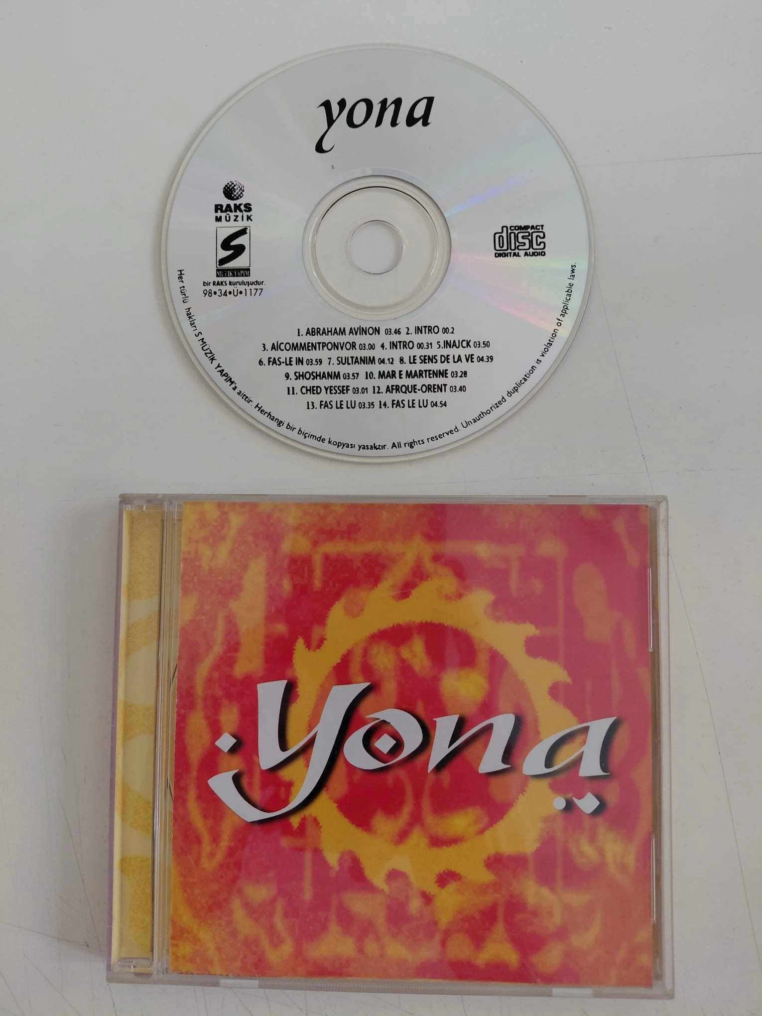 Yona – Yona - 1997 Fransa Basım - CD Albüm-2.el