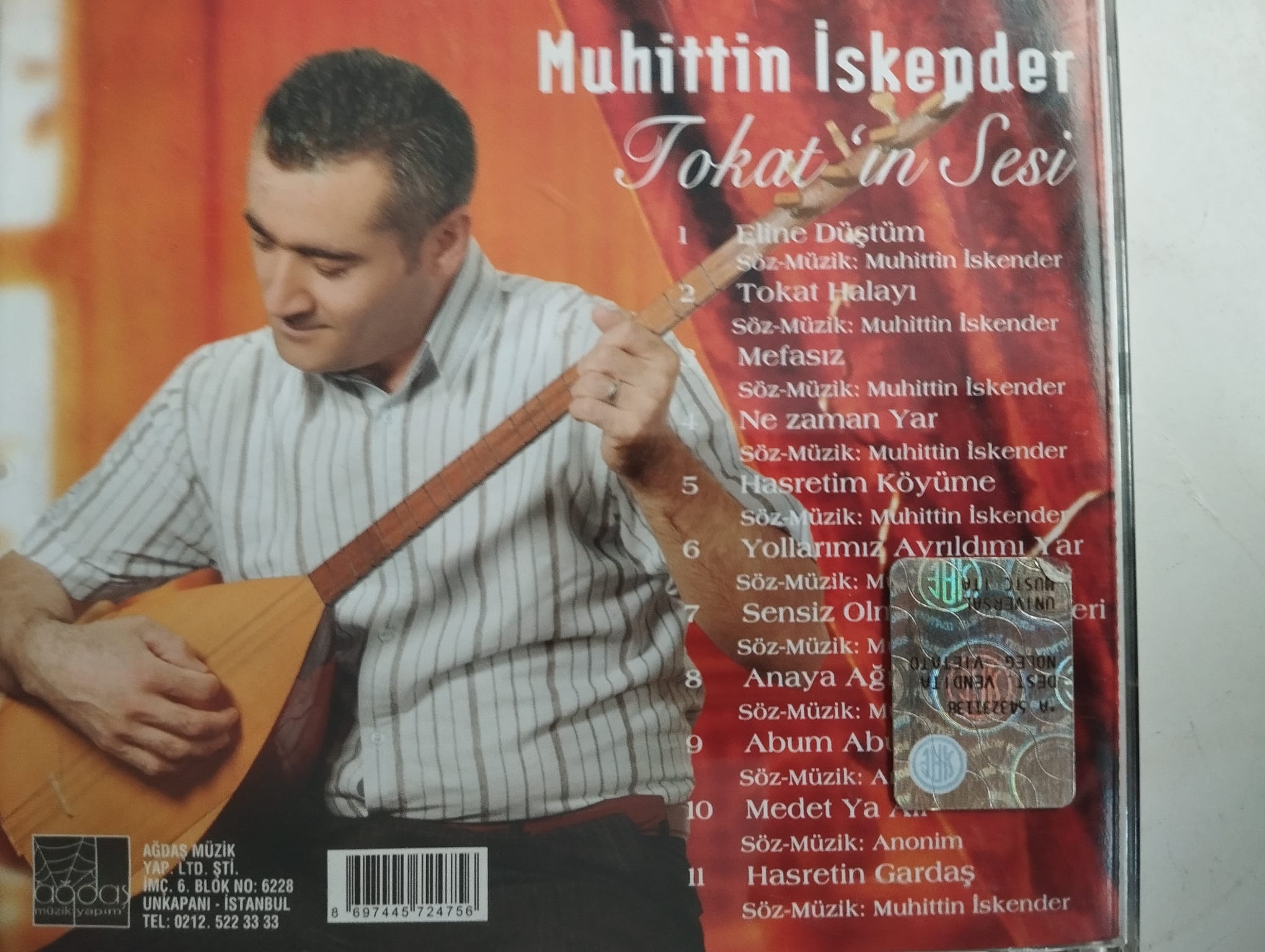 Muhittin İskender - Tokat’ın Sesi - Türkiye Basım - 2. El CD Albüm