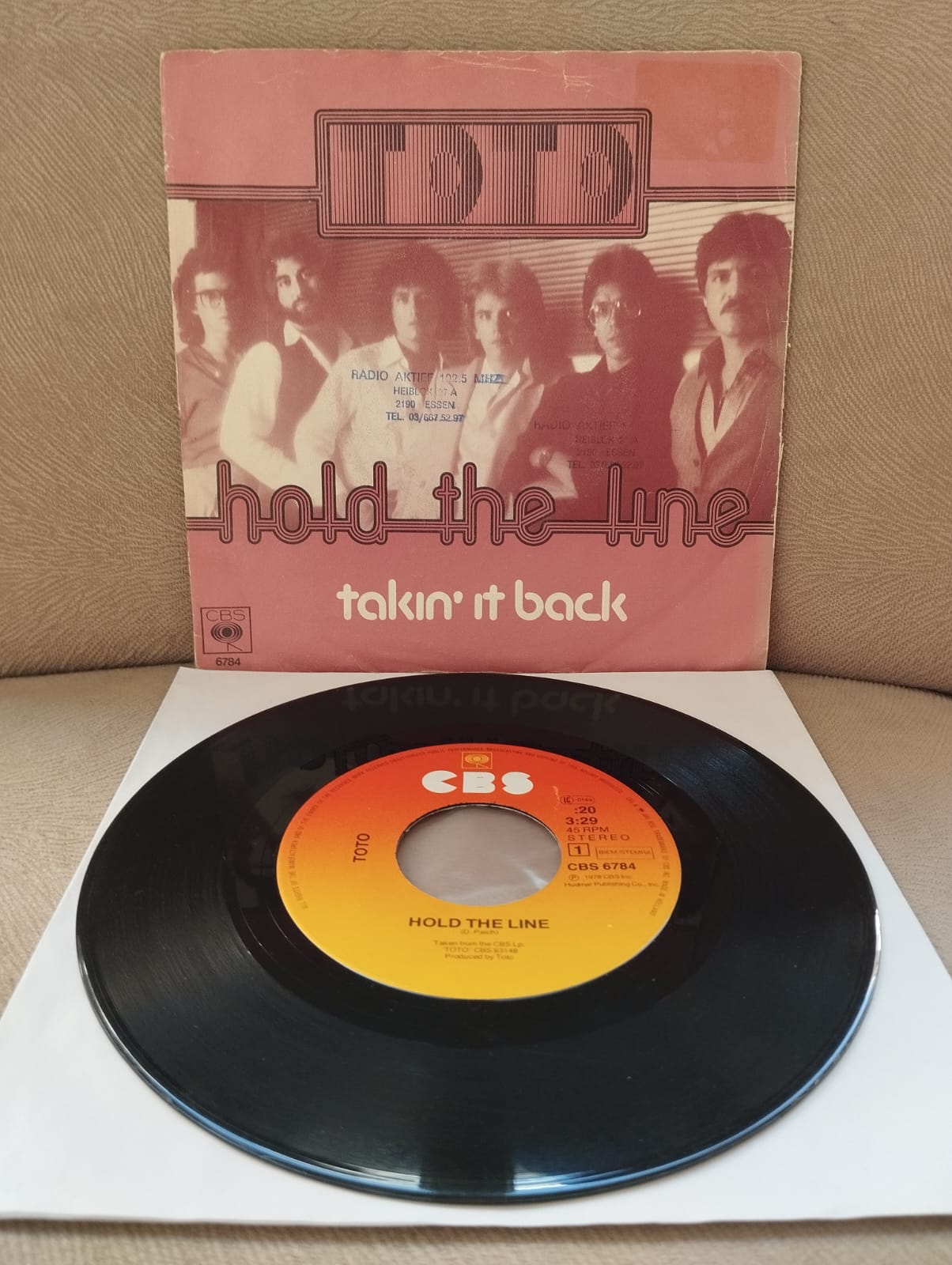 TOTO  – Hold The Line - 1978 Hollanda Basım 45’lik Plak-2.el