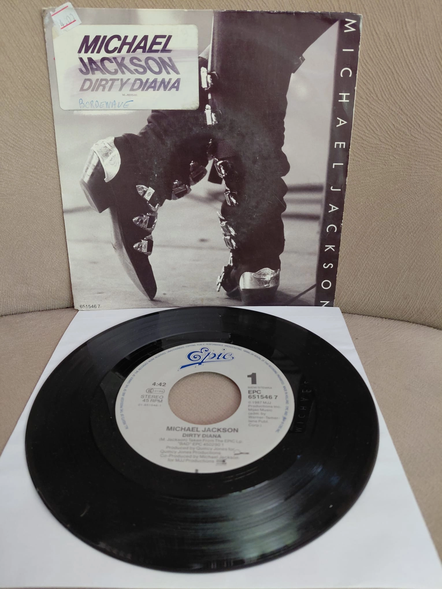 Michael Jackson –  Dirty Diana  - 1988  Hollanda Basım  45lik Plak-2.el