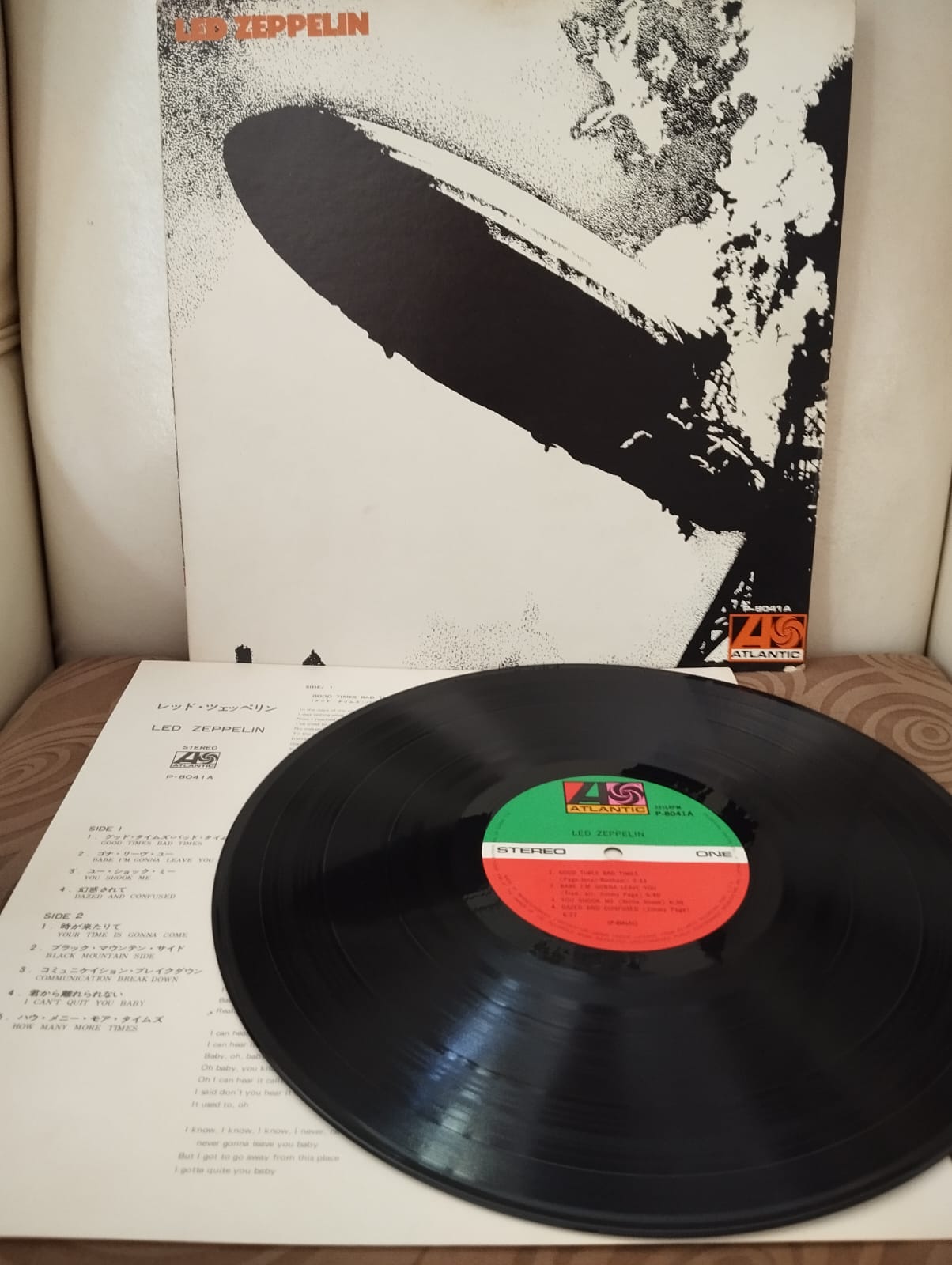 LED ZEPPELIN - Led Zeppelin I - 1972 Japonya Basım - LP Plak Albüm - Obisiz-2.EL