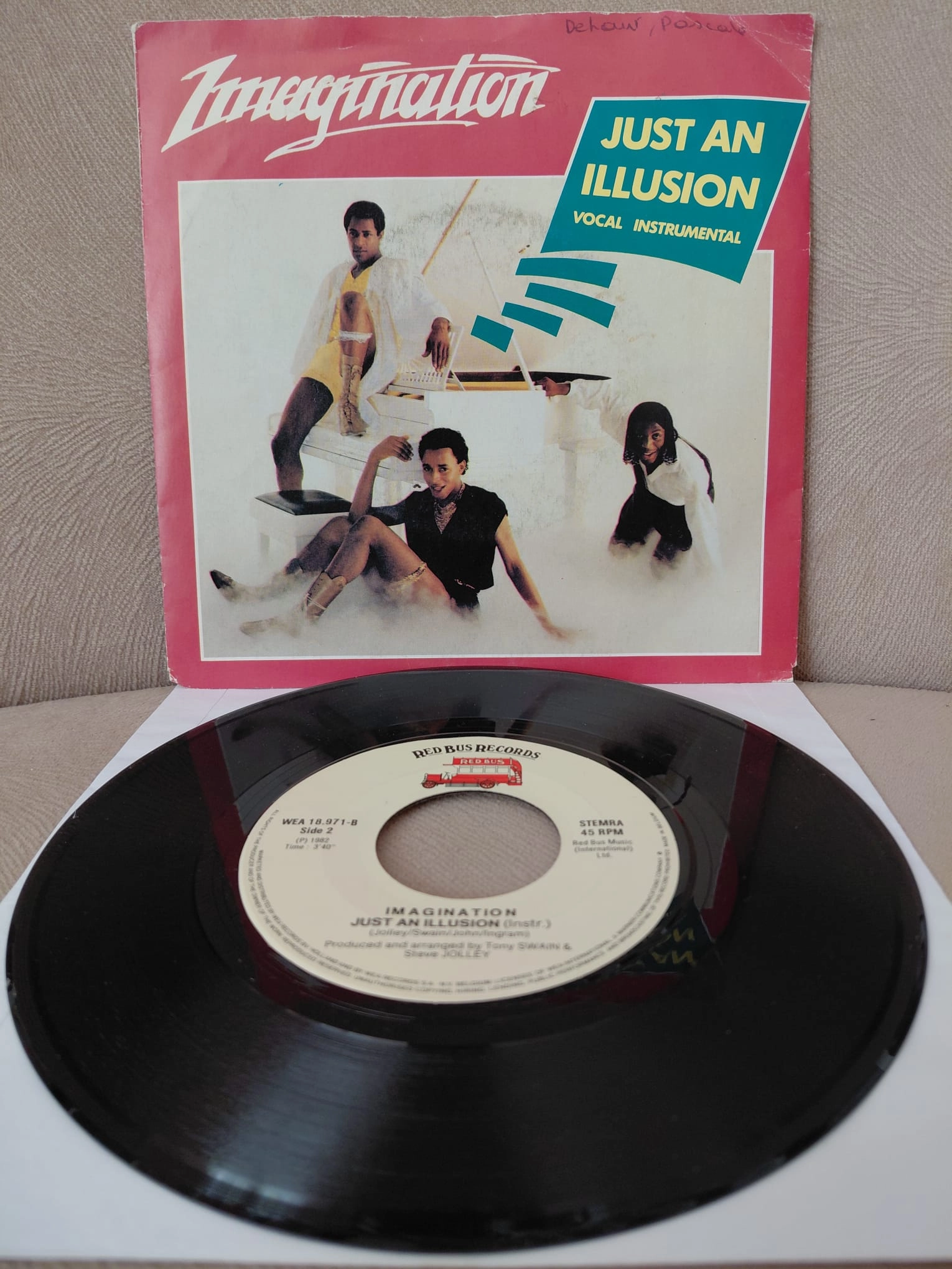 Imagination  –  Just An Illusion -  1982  Belçika Basım 45 lik Plak