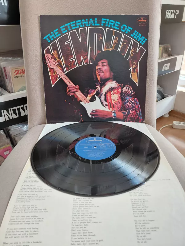 Jimi Hendrix With Curtis Knight – The Eternal Fire Of Jimi Hendrix - 1975 Japonya Basım Albüm LP Plak-2.el