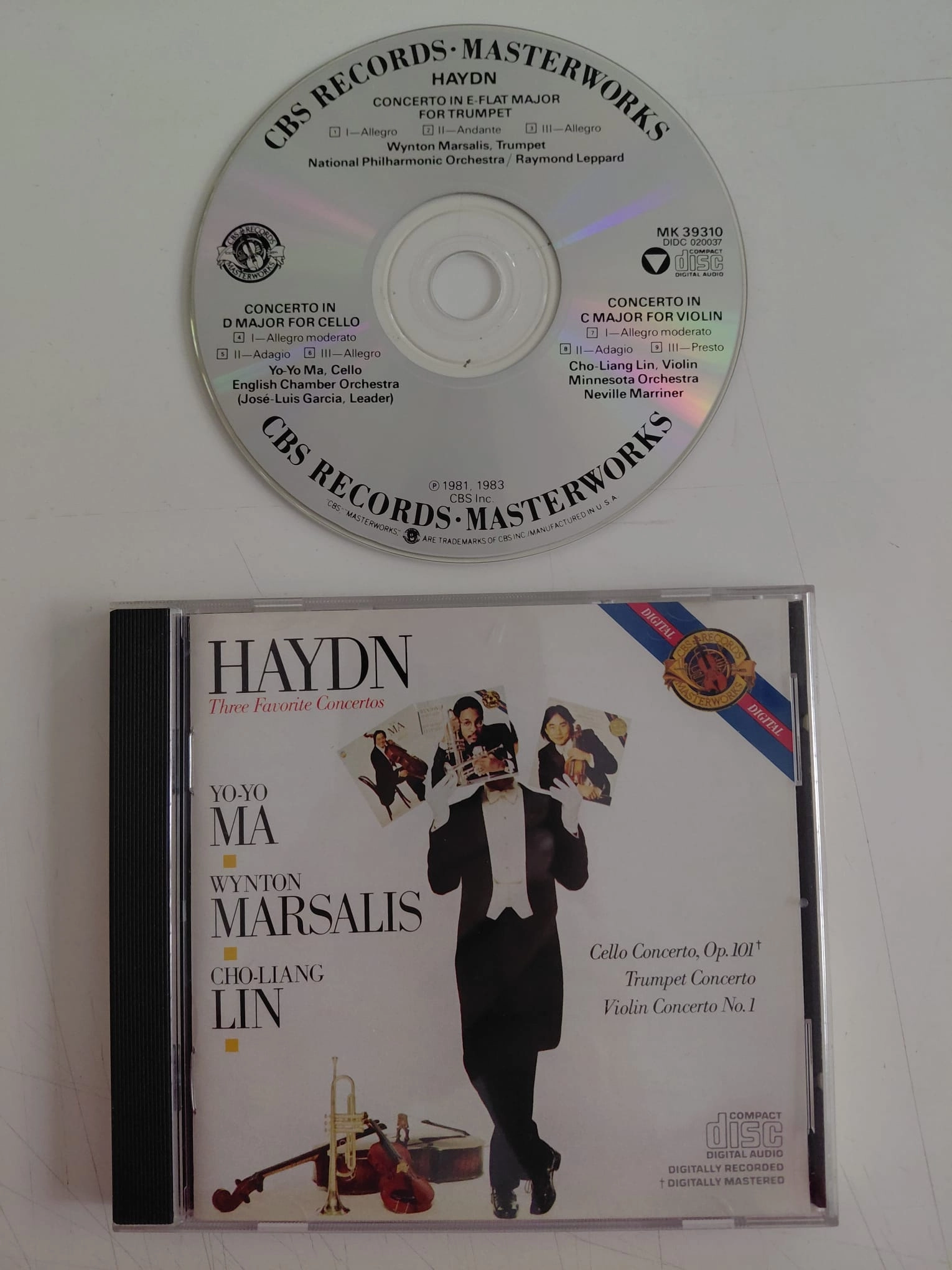 Haydn / Yo-Yo Ma - Wynton Marsalis - Cho-Liang Lin – Three Favorite Concertos - USA Basım CD-2.EL