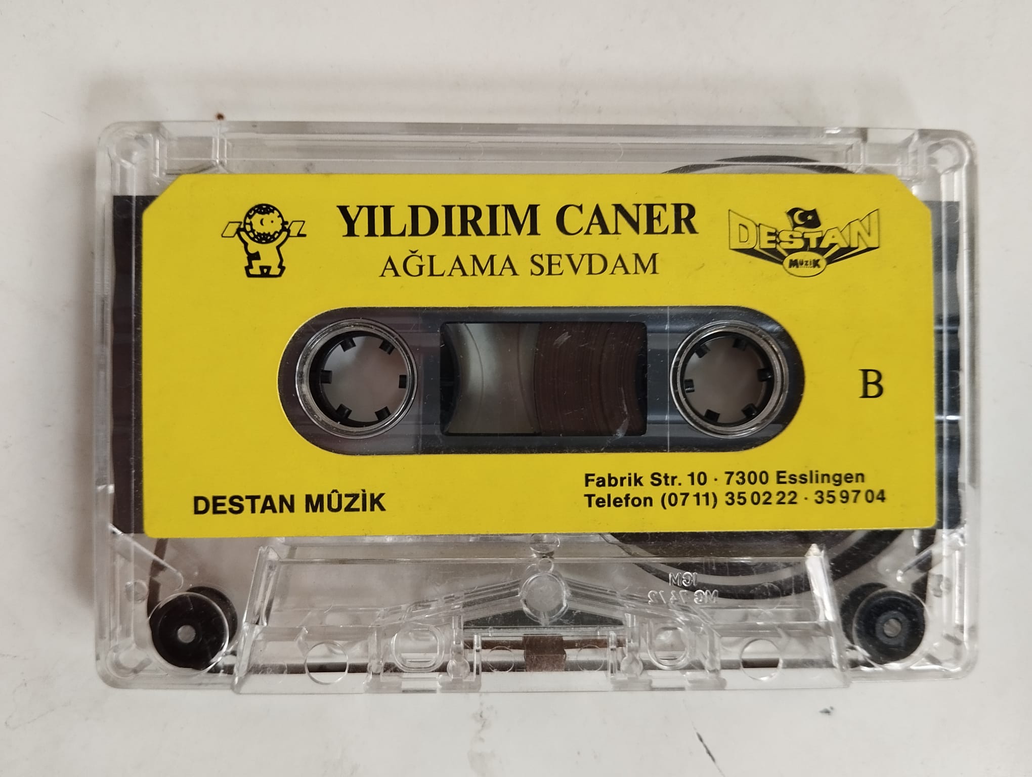 Yıldırım Caner  – Ağlama Sevdam - Almanya Basım  Nadir Kaset / Destan Müzik -Kapaksız-2.el