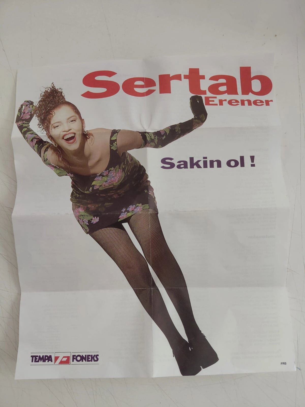 Sertab Erener – Sakin Ol! - 1992 Türkiye Basım  Kaset Albüm /Posterli-2.el