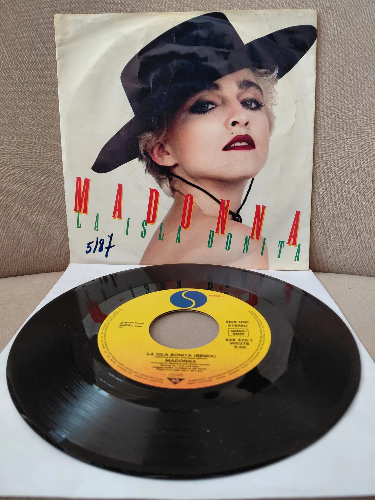 Madonna  –  La Isla Bonita -  1987  Almanya Basım 45 lik Plak