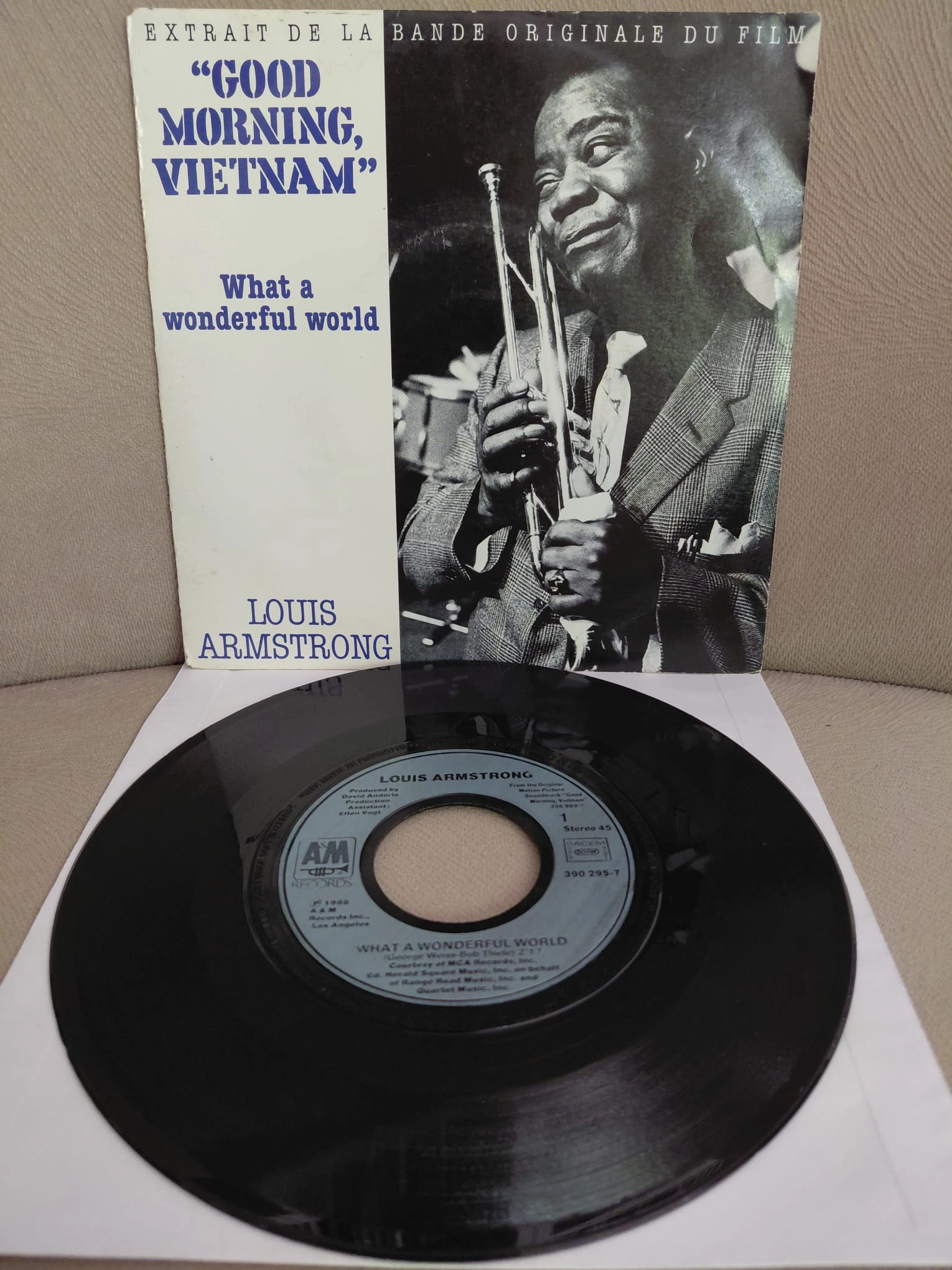 Louis Armstrong   – Good Morning Vietnam (Soundtrack) - 1988  Fransa Basım 45’lik  Plak