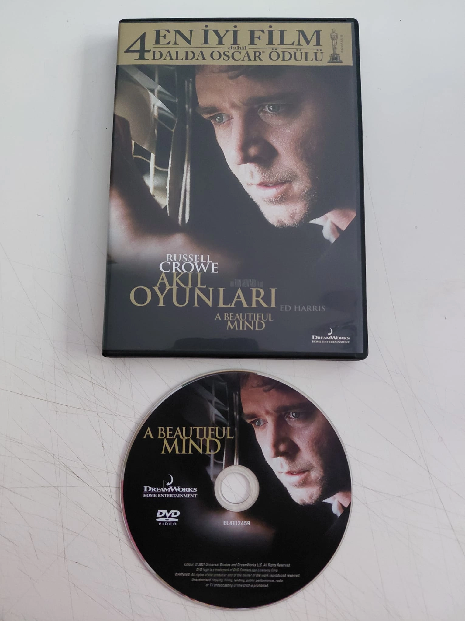 A Beautiful Mind ( Akıl Oyunları )  - Russell Crowe -  DVD Film-2.el