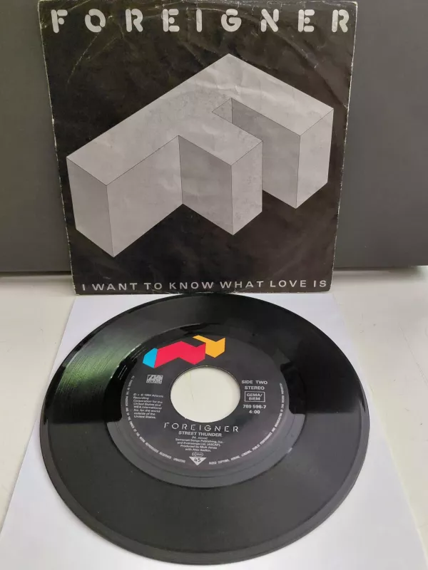 Foreigner – I Want To Know What Love Is  - 1984  Almanya Basım 45 lik Plak-2.el