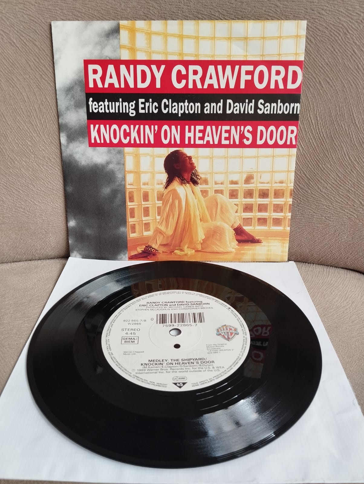 RANDY CRAWFORD- KNOCKIN’ ON HEAVEN’S DOOR  - 1989 İNGİLTERE  BASIM 45 LİK PLAK-2.EL