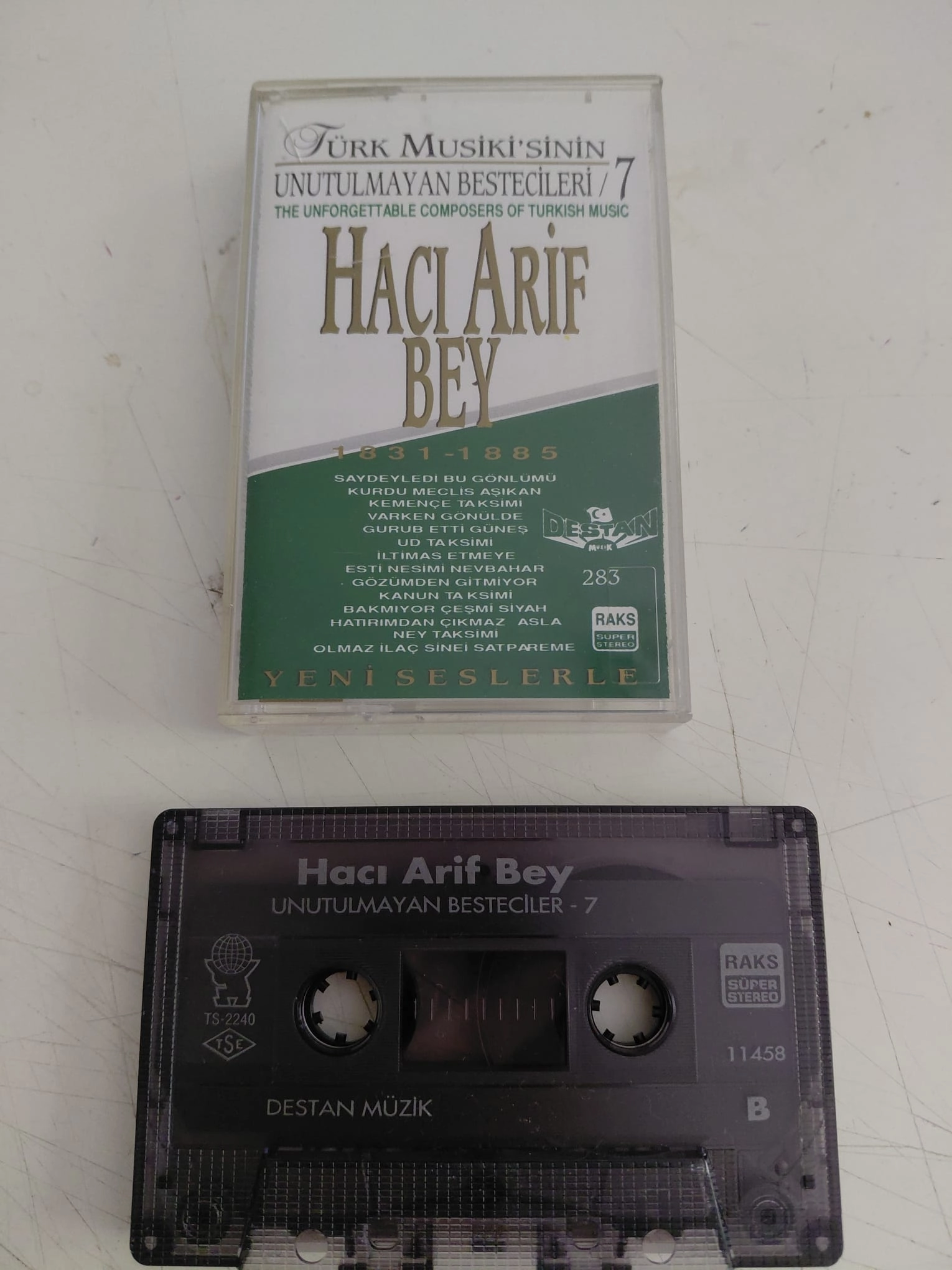 Hacı Arif Bey  – Unutulmayan Besteciler 7 -  Almanya Basım  Kaset Albüm/Destan Müzik-2.el