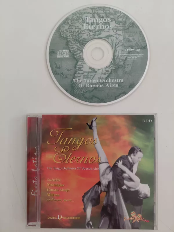 The Tango Orchestra Of Buenos Aires – Tangos Eternos – 1996  Kanada Basım - CD Albüm-2.el