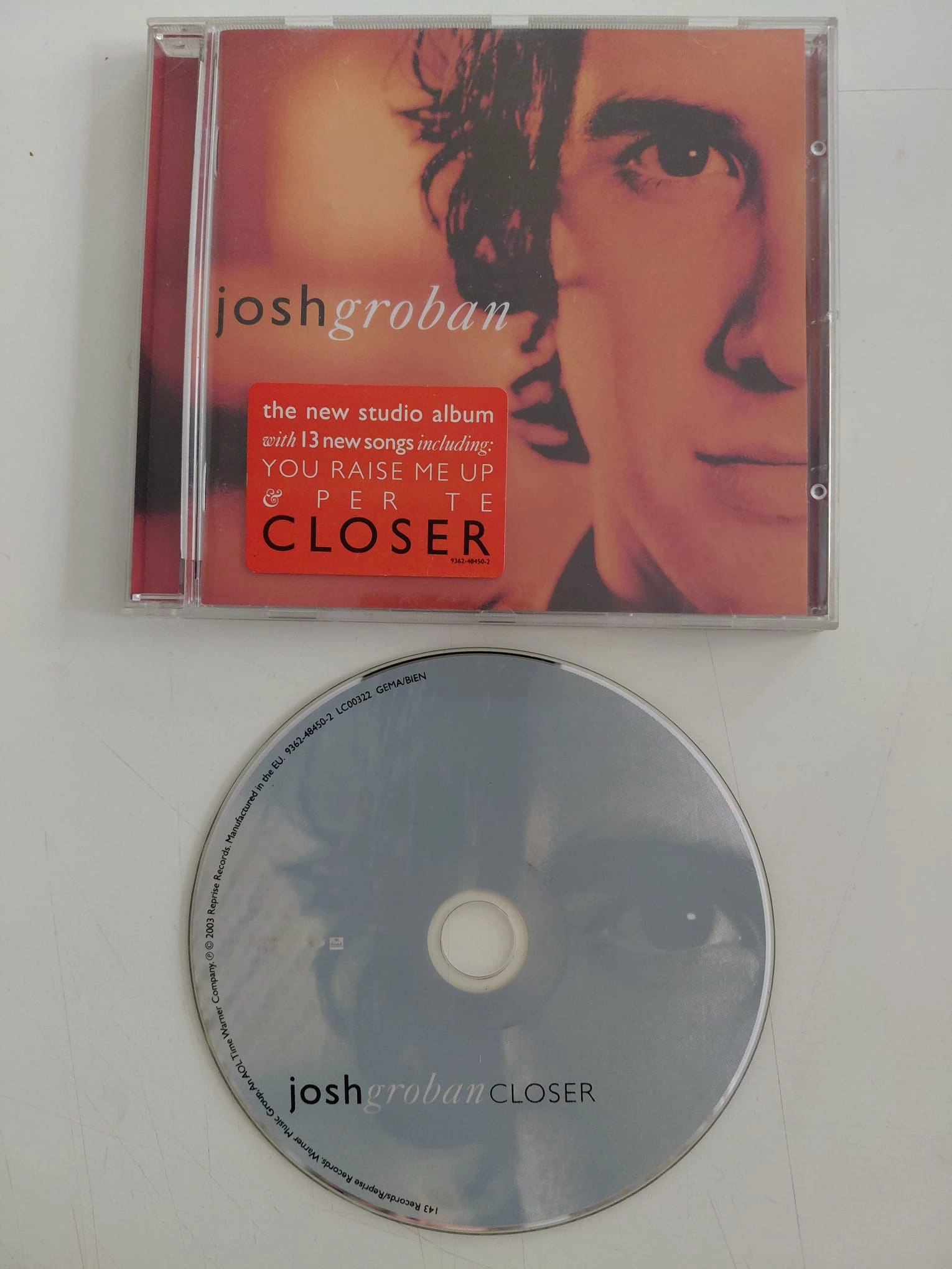 Josh Groban – Closer - 2003 Avrupa Basım - CD Albüm-2.el