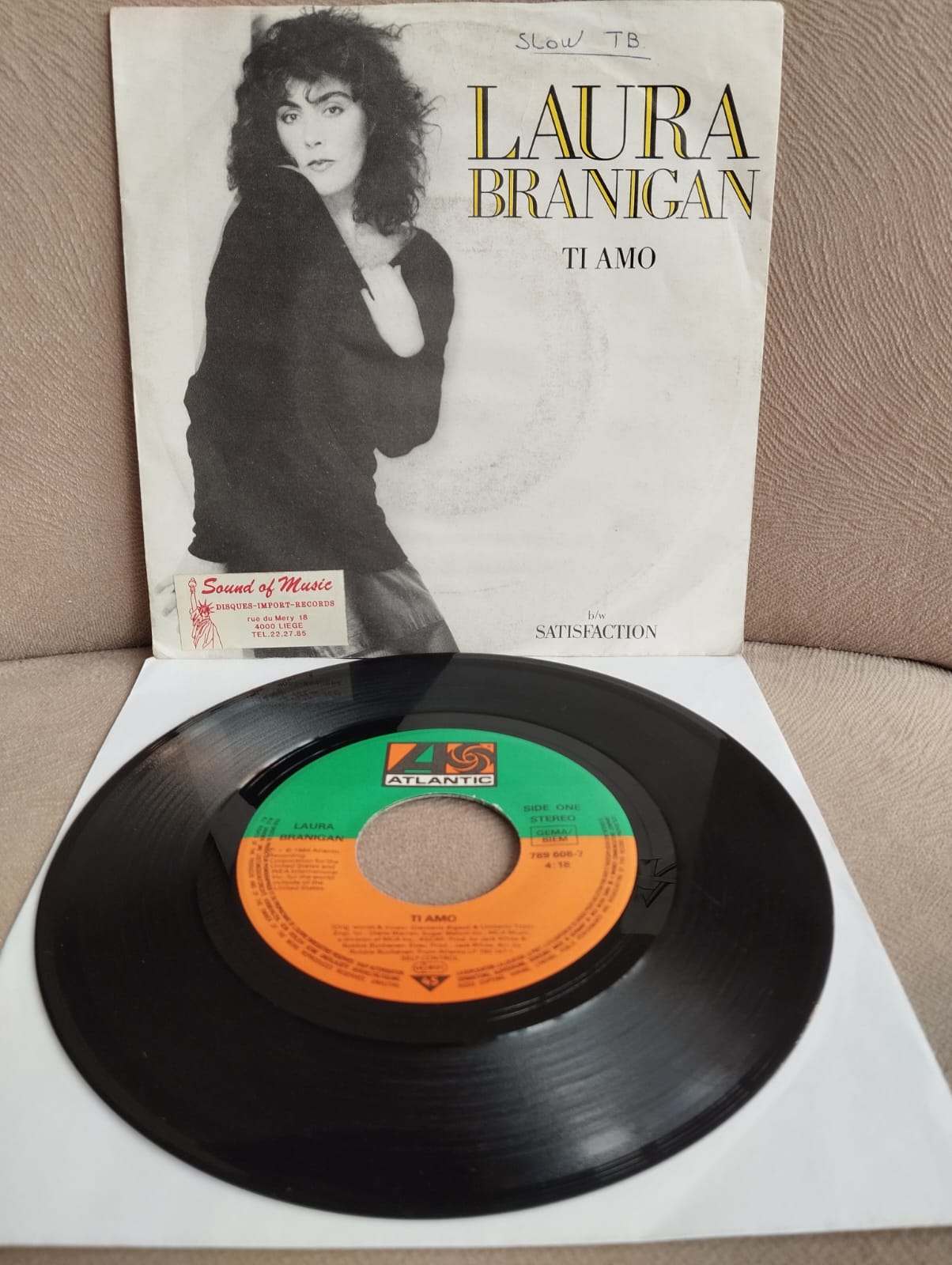 LAURA BRANIGAN -  Ti Amo  - 1984  Almanya Basım 45 LİK PLAK-2.el