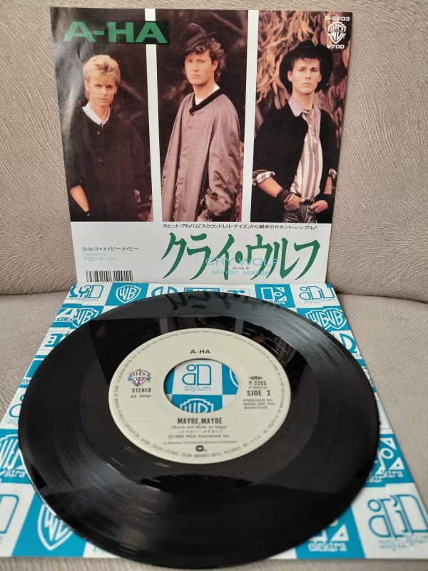 a-ha  –  Cry Wolf  - 1987  Japonya Basım 45lik Plak-2.el
