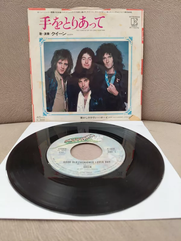 QUEEN - Teo Toriatte (Let Us Cling Together) - 1977 Japonya Basım 45lik Plak-2.el