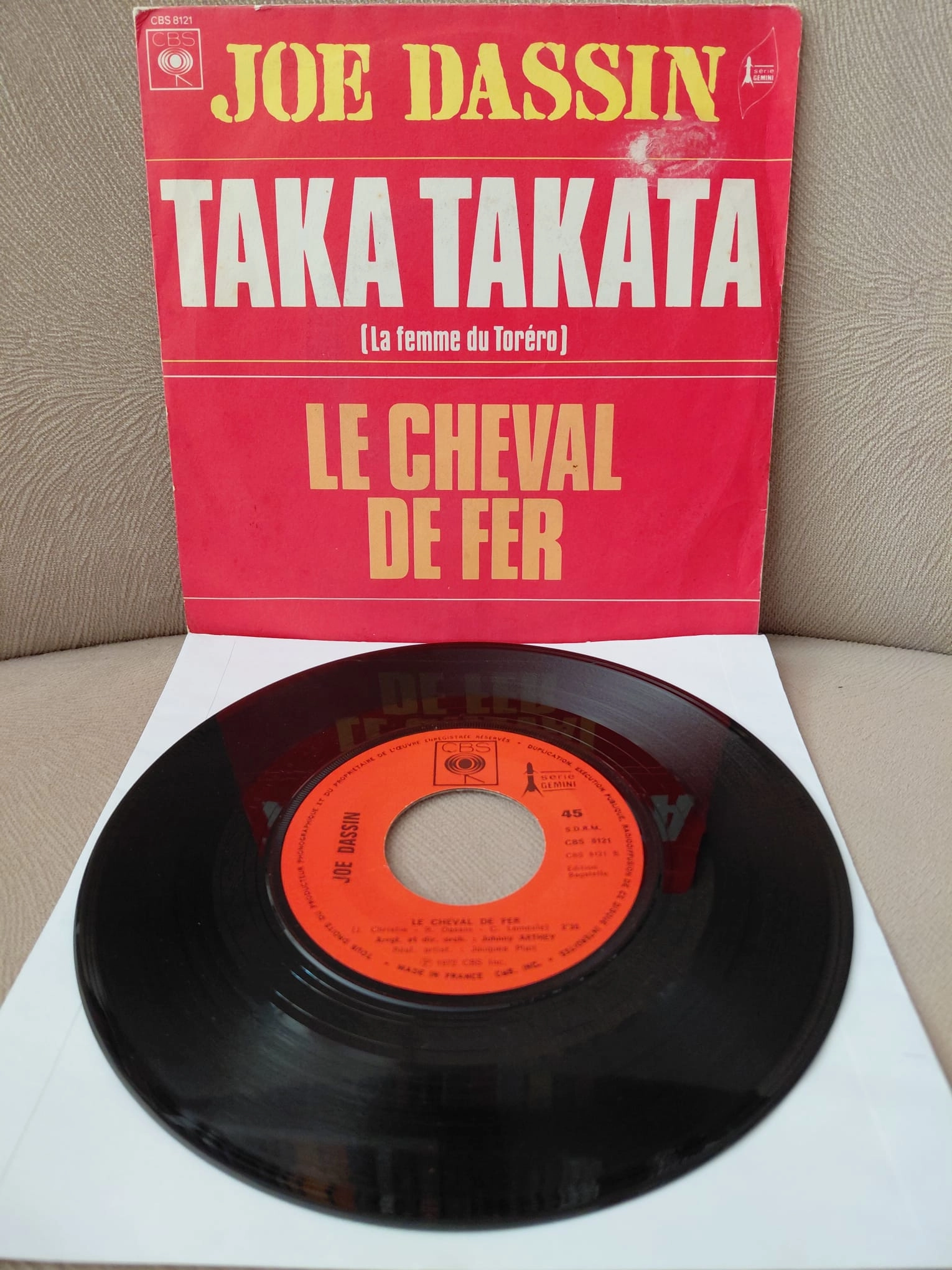 Joe Dassin  – Taka Takata (La Femme Du Toréro) -  1972  Fransa Basım 45 lik Plak