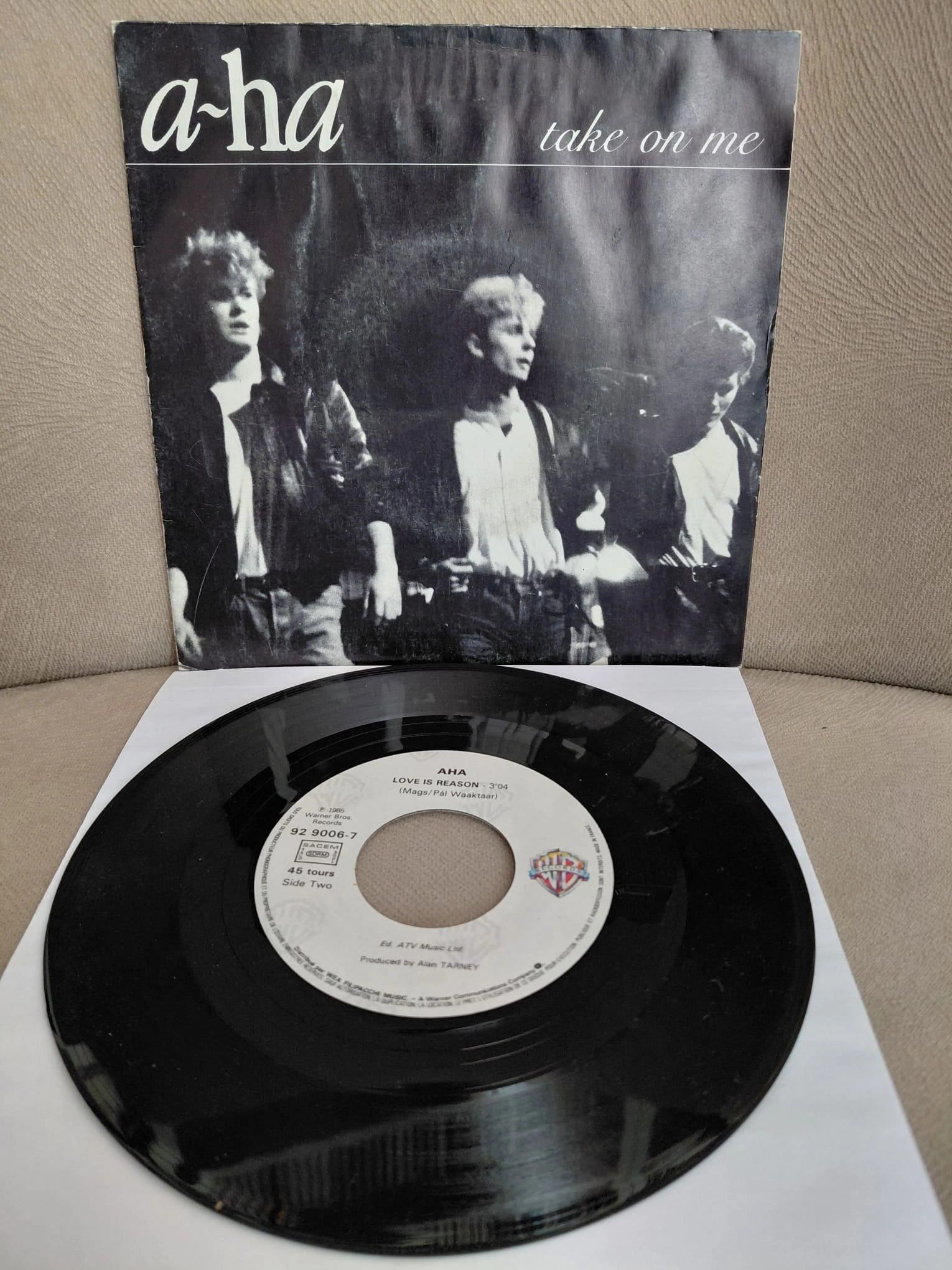 a-ha  –  Take On Me  - 1985  Fransa Basım 45’lik  Plak