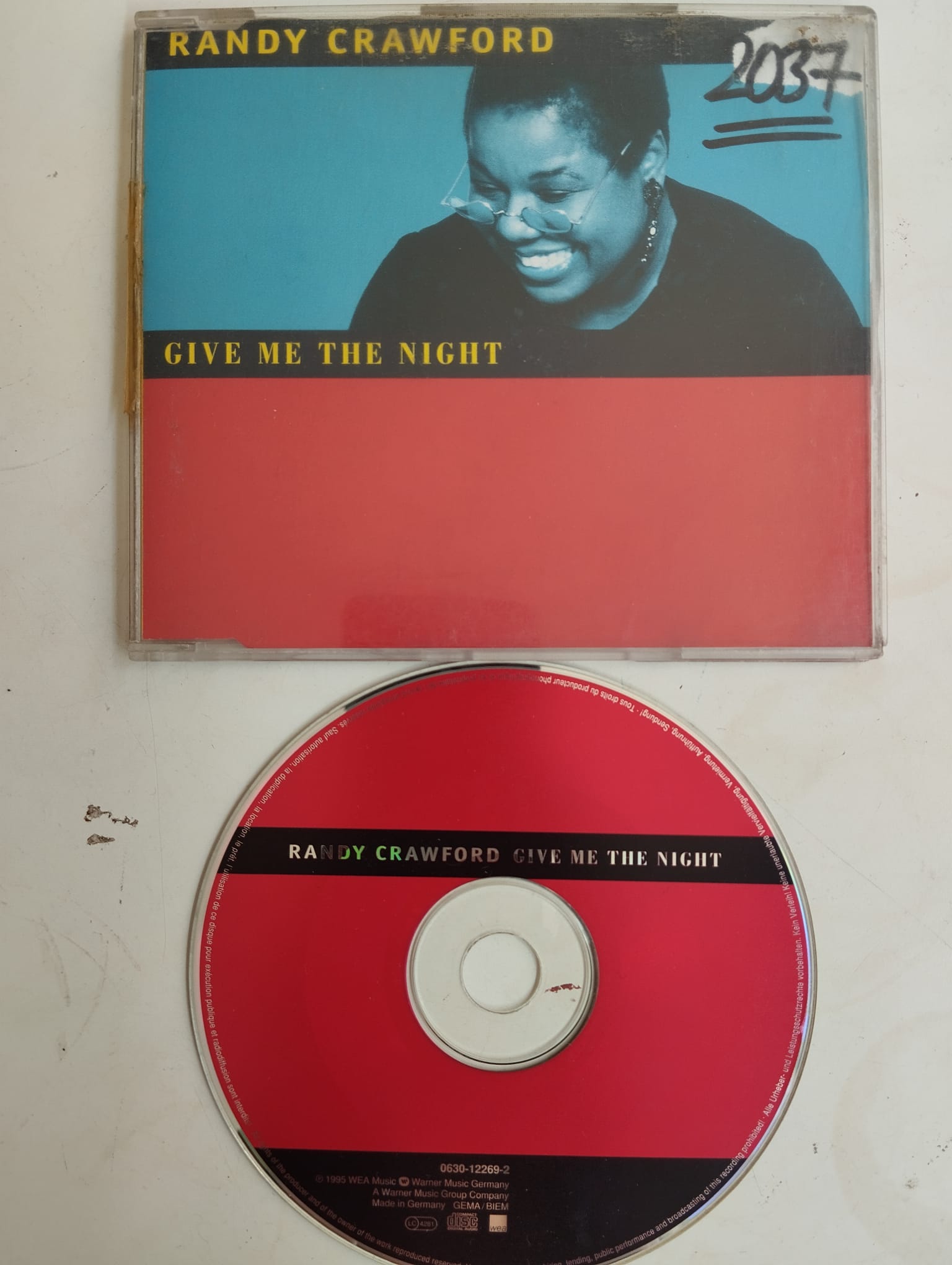 Randy Crawford – Give Me The Night - 1995 Avrupa Basım 2. El CD, Maxi-Single