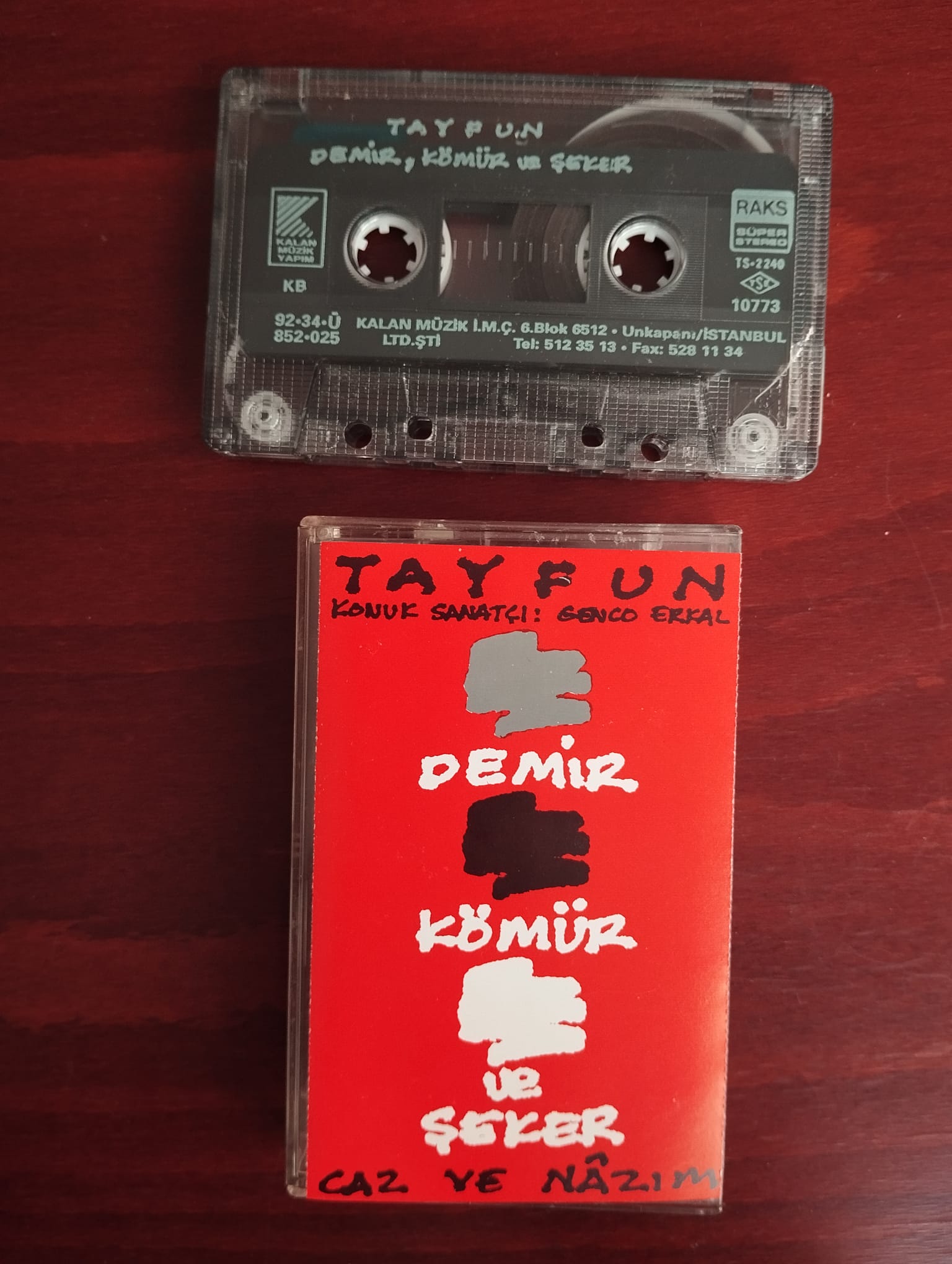 Tayfun  –   Demir Kömür Ve Şeker  / Caz ve Nazım - 1992  TÜRKİYE  BASIM KASET -2.el