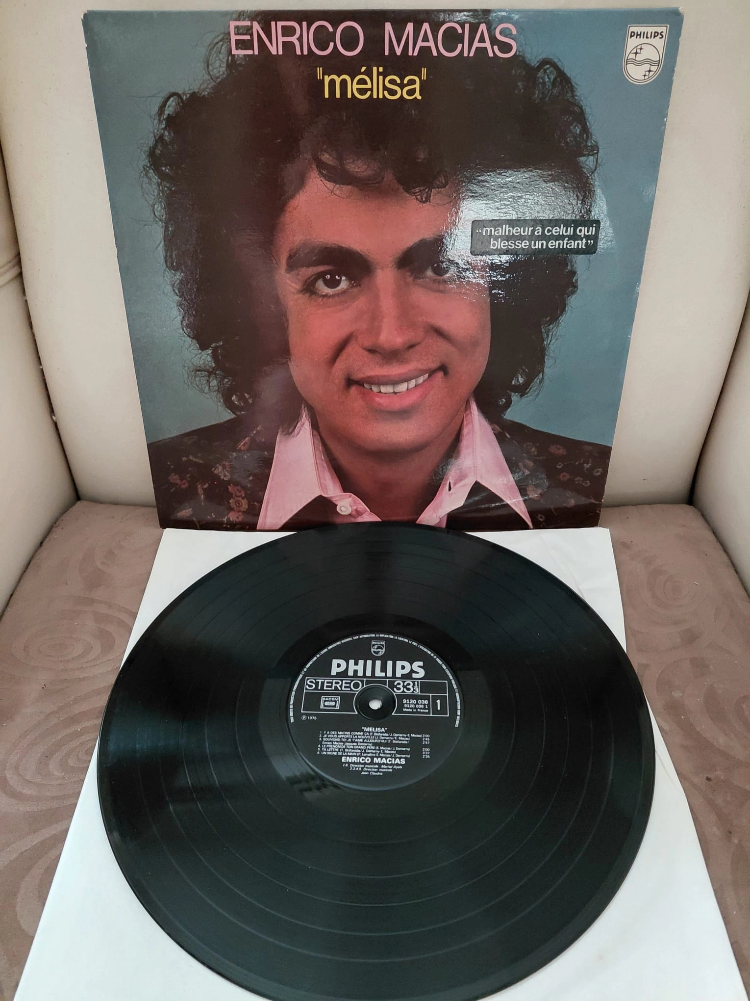 Enrico Macias – Mélisa - 1975 Fransa Basım LP Plak