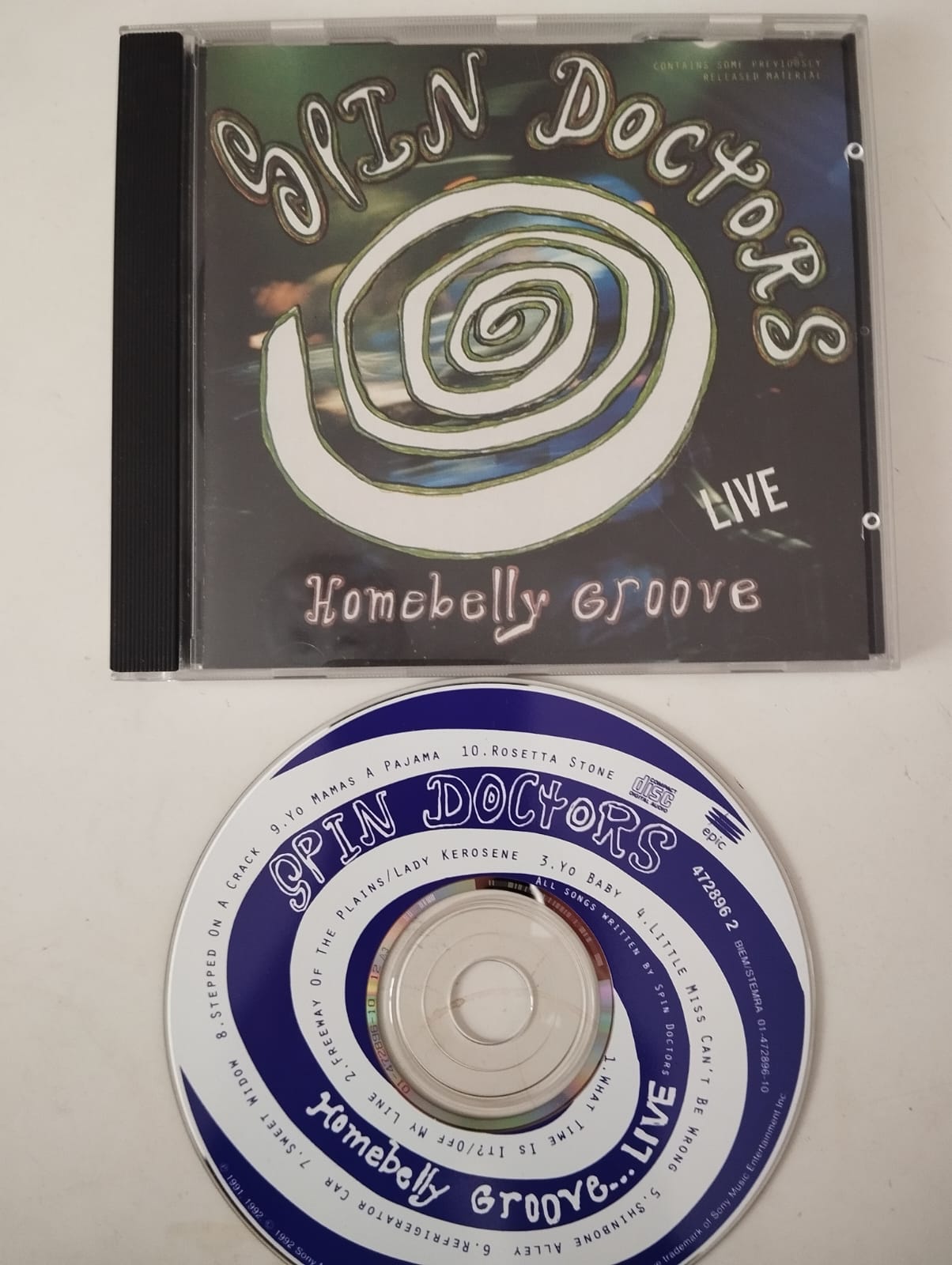 Spin Doctors – Homebelly Groove - 1992 Avrupa Basım CD Albüm - 2.El
