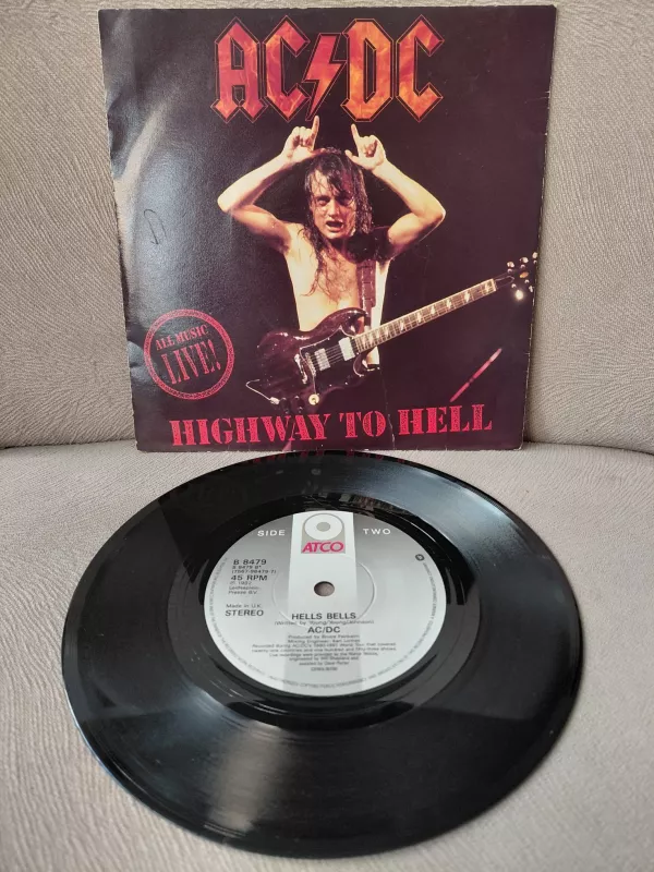 AC/DC  –  Highway To Hell  - 1992  İngiltere Basım 45lik Plak-2.el