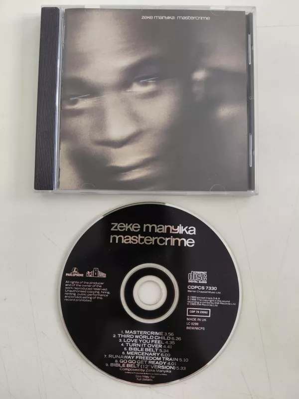 Zeke Manyika  – Mastercrime -  1989  İngiltere  Basım - CD Albüm-2.el