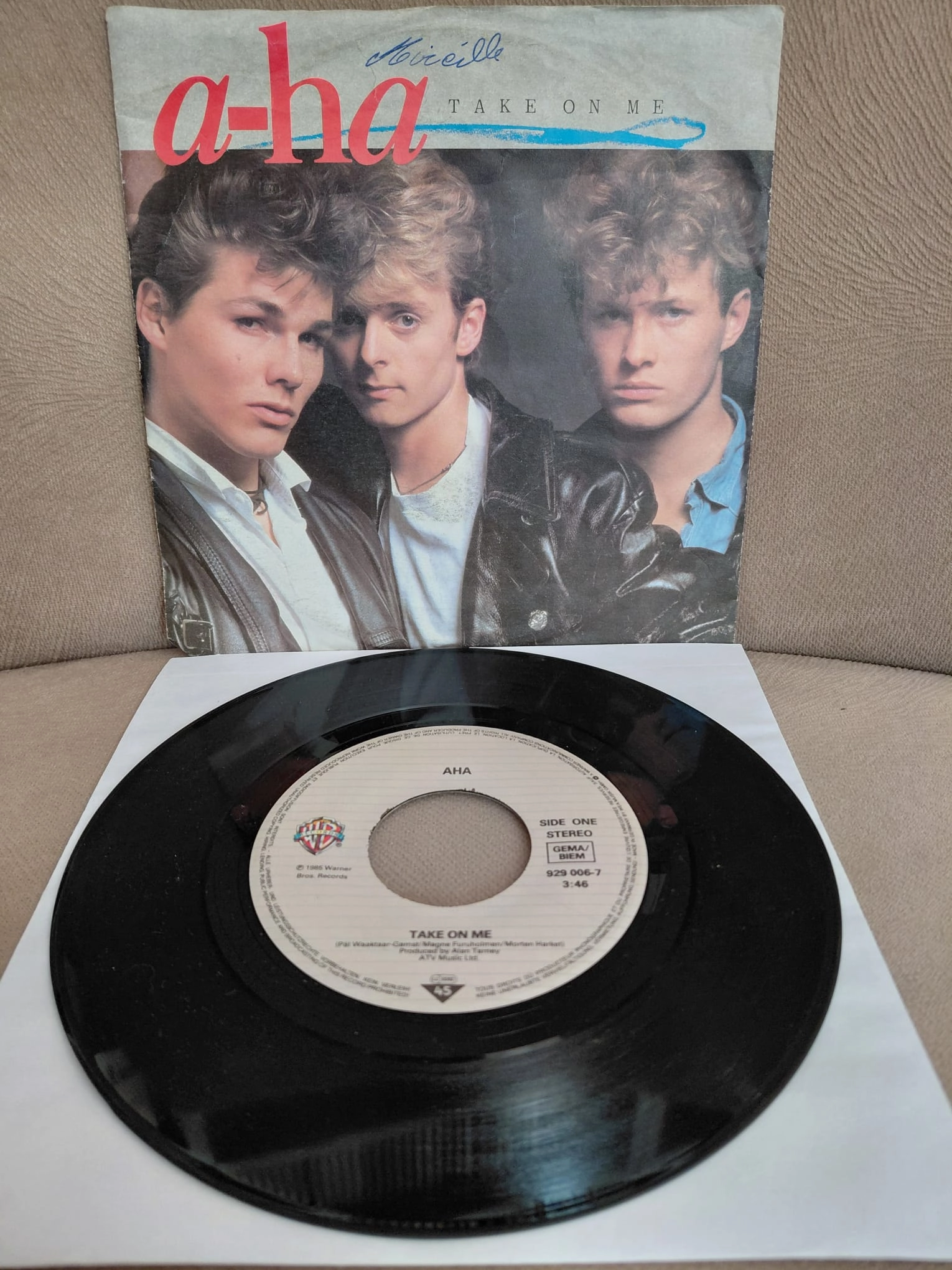 a-ha  –  Take On Me  - 1985  Almanya Basım 45’lik  Plak