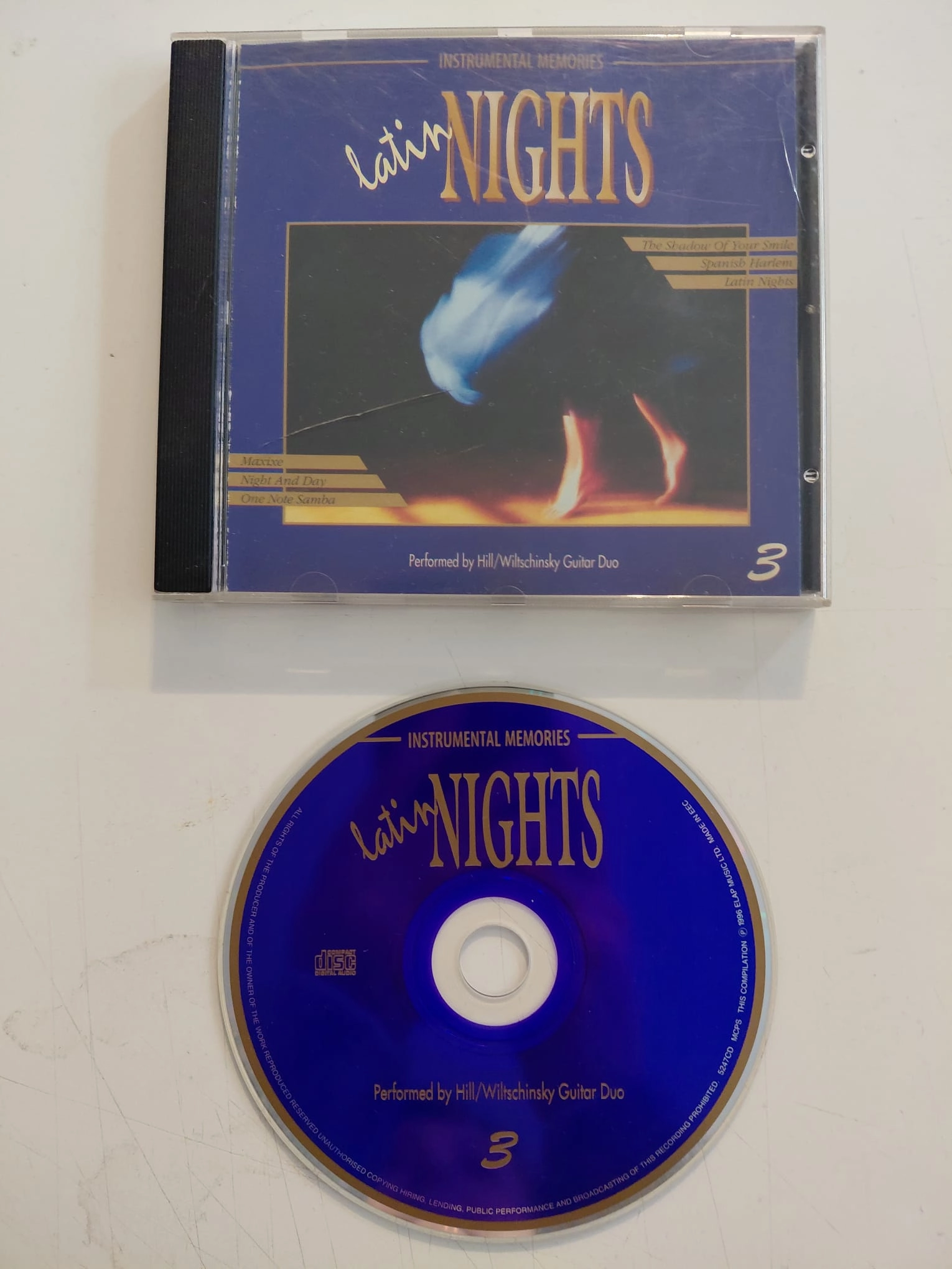 Hill/Wiltschinsky Guitar Duo  – Latin Nights 3  – 1996 Danimarka Basım - CD Albüm-2.el