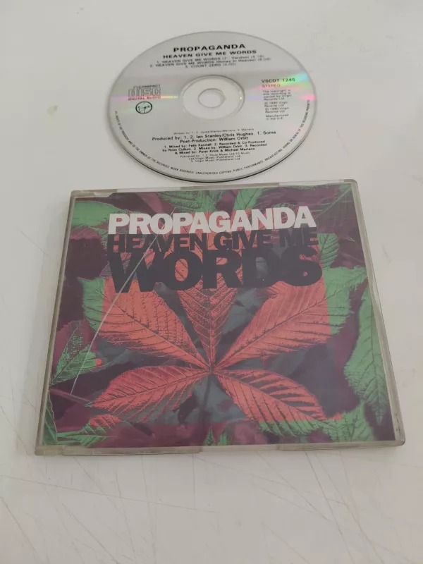 Propaganda – Heaven Give Me Words – 1990  İngiltere  Basım - CD ,Single-2.el