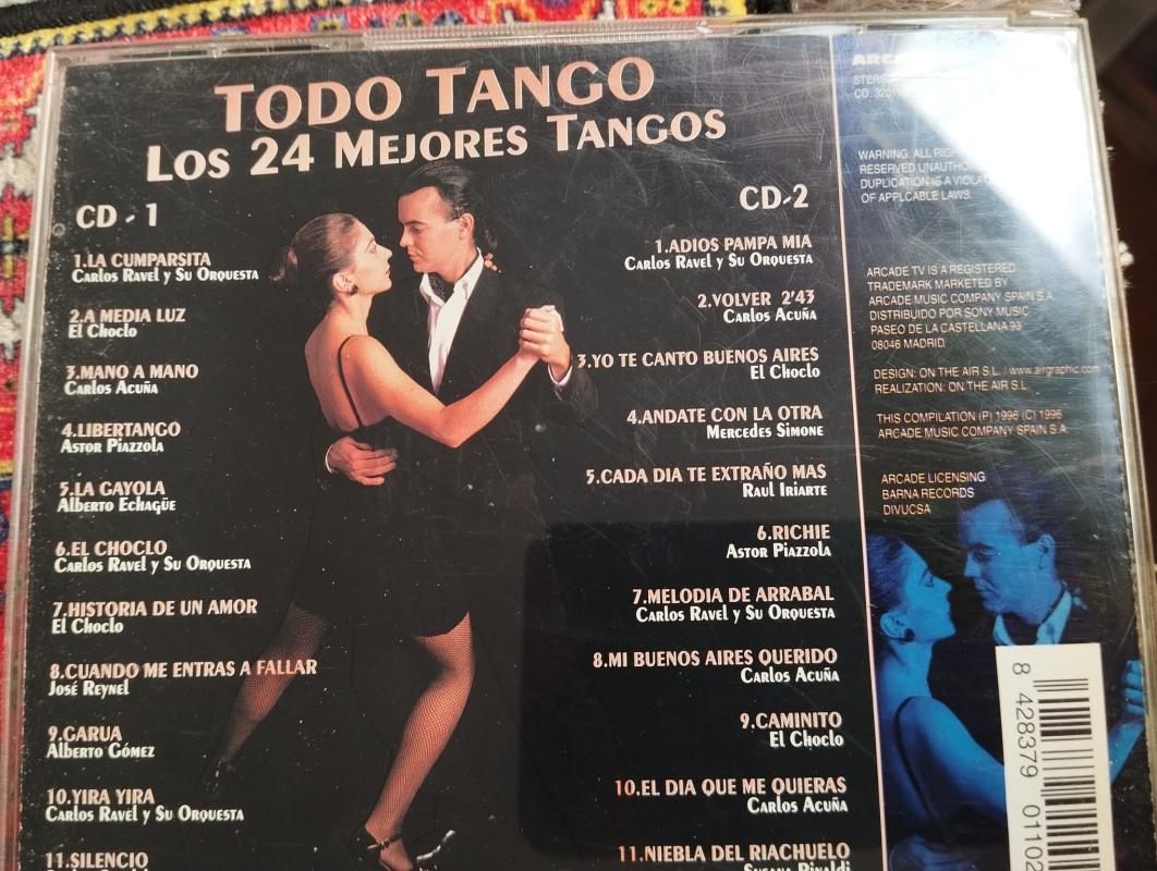 TODO TANGO ‎– Los 24 Mejores Tangos (A Media Luz,La Cumparsita) - Avrupa Basım - 2. El 2xCD Albüm