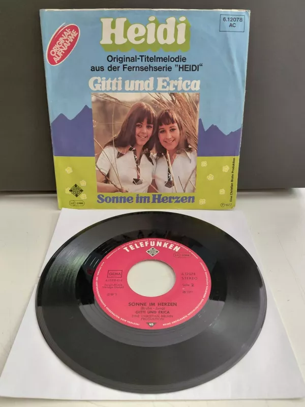 Gitti Und Erica – Heidi & Peter - 1977 Almanya Basım 45 lik Plak-2.el