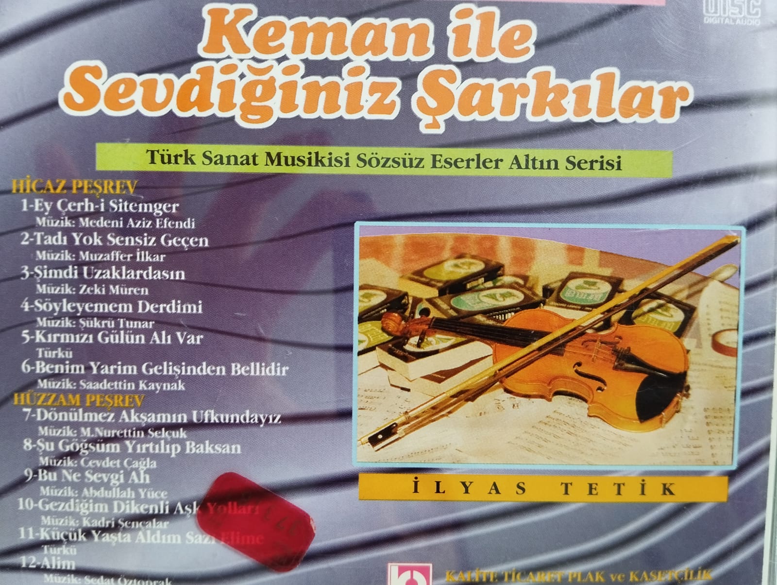 Keman ileSevdiğimiz Şarkılar -  Türkiye Basım 2. El CD Albüm