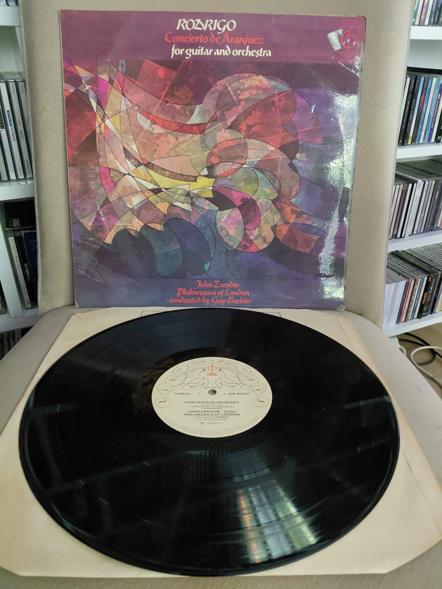 Rodrigo / John Zaradin  – Concierto De Aranjuez  - 1972 İngiltere Basım Albüm LP Plak-2.el