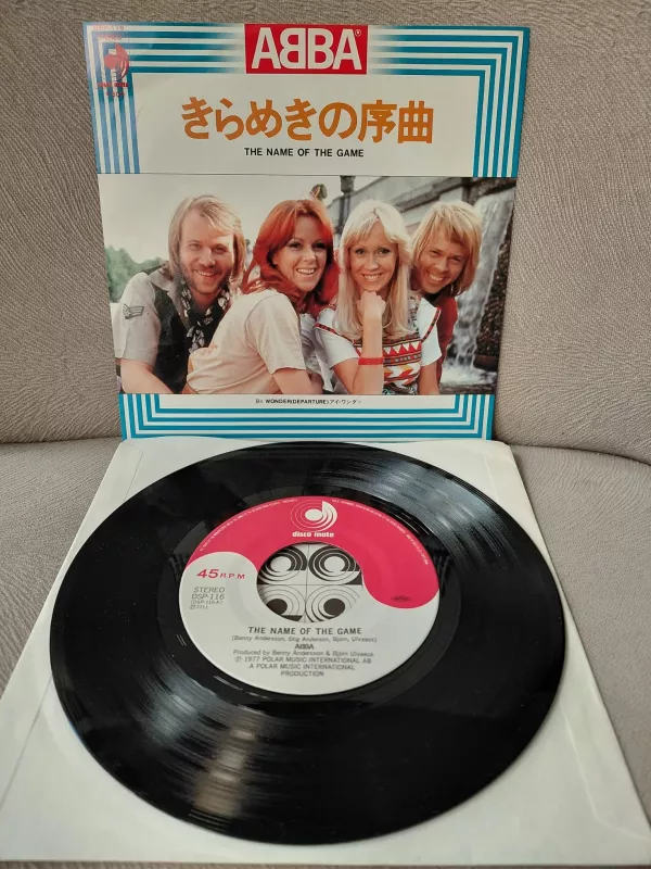 ABBA  –  The Name Of The Game  - 1977  Japonya Basım 45lik Plak-2.el