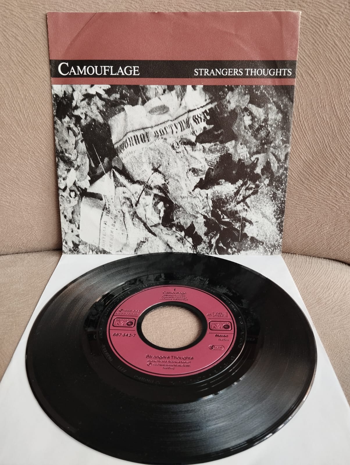CAMOUFLAGE - STRANGER THOUGHTS / THEY CATCH SECRETS  -  1988 ALMANYA BASIM 45 LİK PLAK-2.el