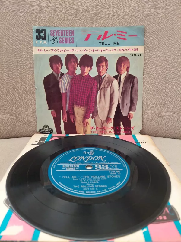 The Rolling Stones  ‎–  Tell Me - 1965  Japonya Basım EP Plak-2.el