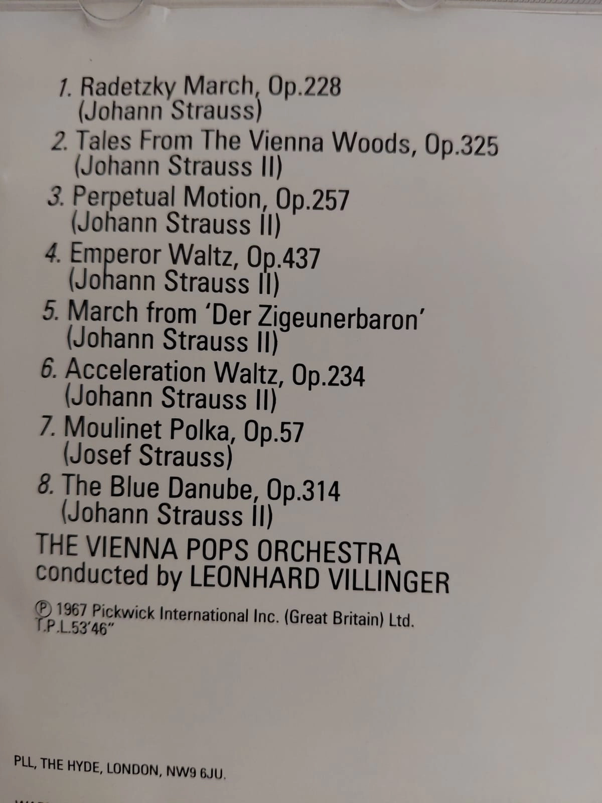 Strauss Festival / Leonhard Villinger -  İngiltere Basım  CD Albüm-2.el