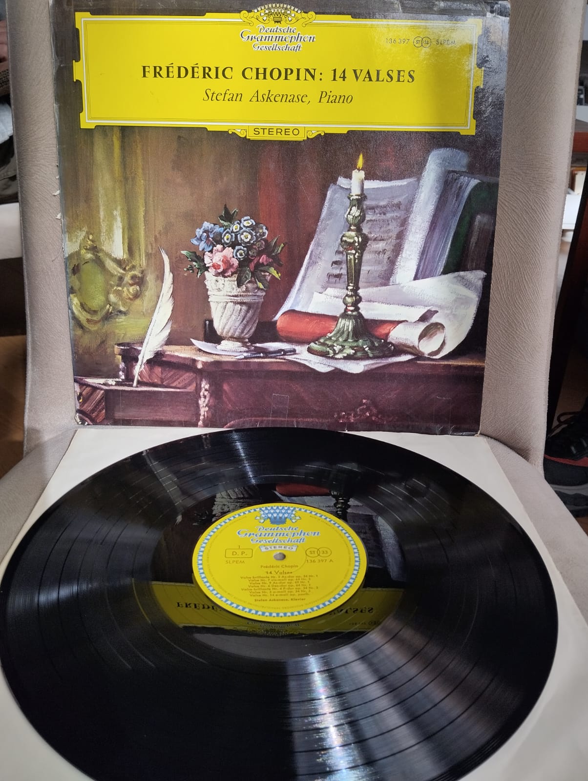 CHOPIN  — Stefan Askenase – 14 Valses  - Almanya  Basım LP Plak Albüm-2.el